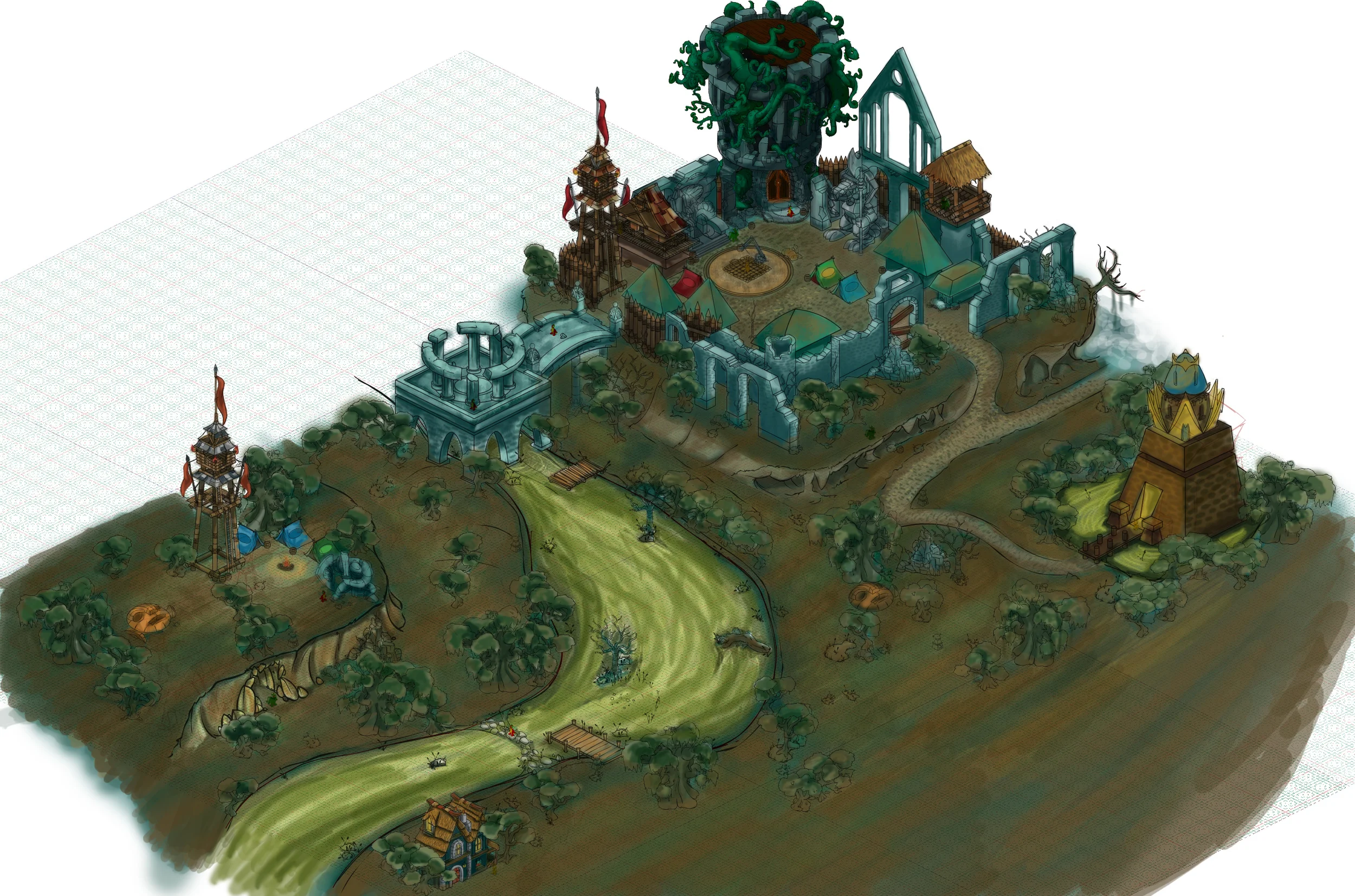 Digital color studies - MMO - Nickelodeon Virtual World