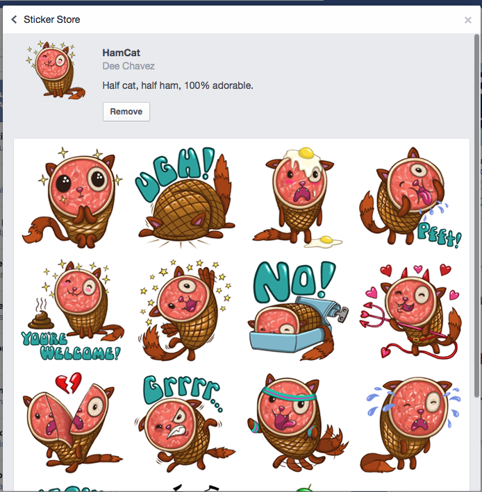HamCat Sticker Set
