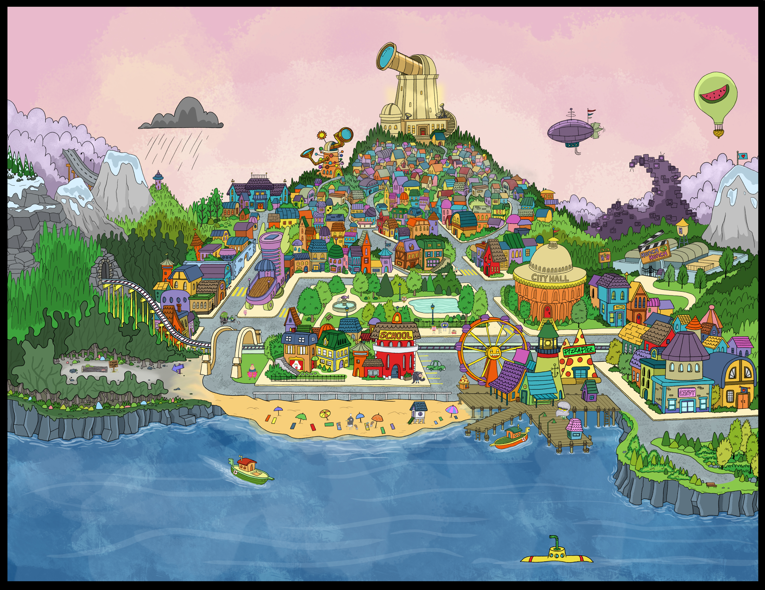 Visual Development for a pilot called “Hunch Bunch”. 