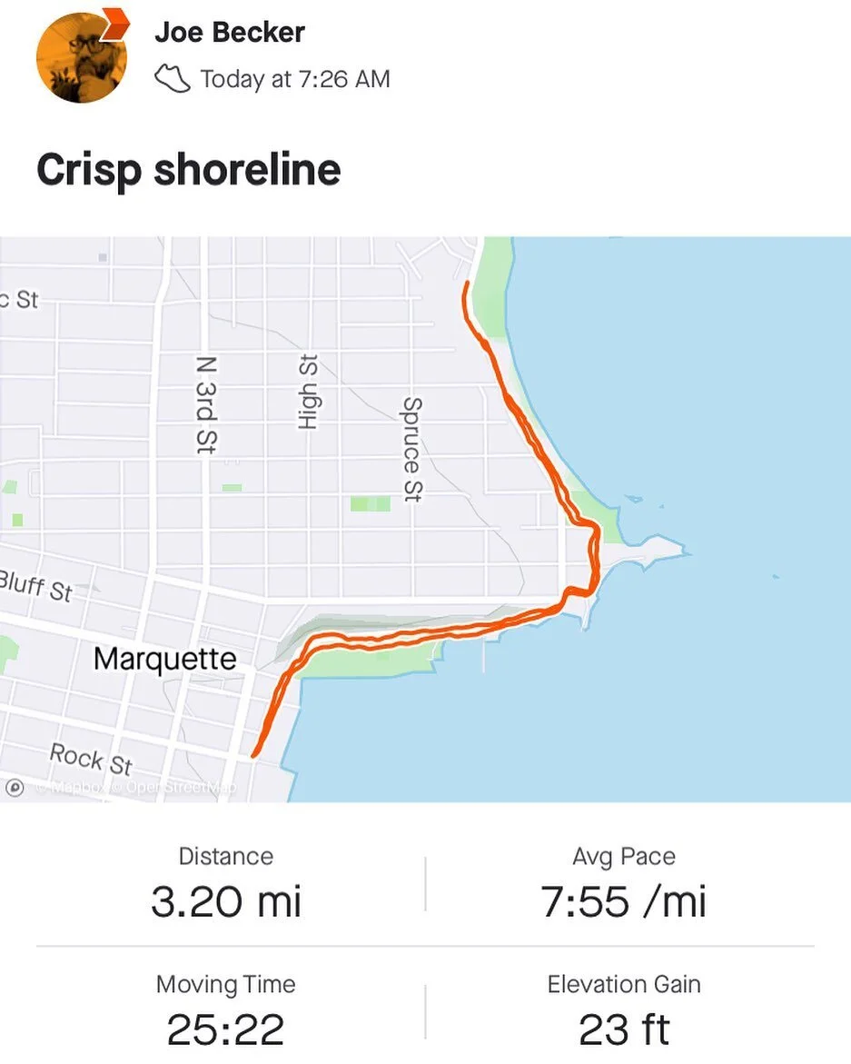 Squeaked in a #morningrun here in #marquettemichigan #strava #garmin