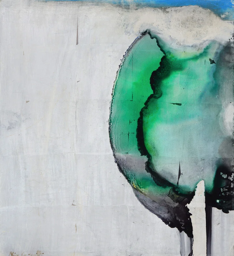 "Heiwa" Original Acid Etched Water Gilded Silver Leaf on Panel