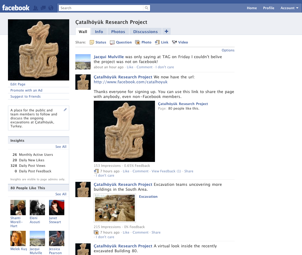Çatalhöyük on Facebook