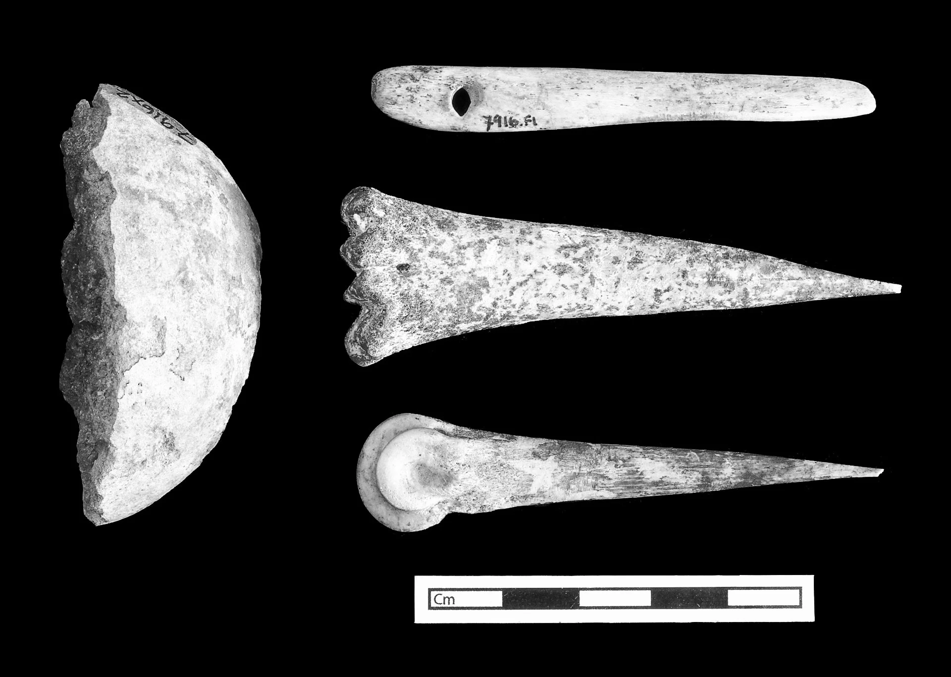 Cluster of worked bones and stone, Çatalhöyük, Turkey.