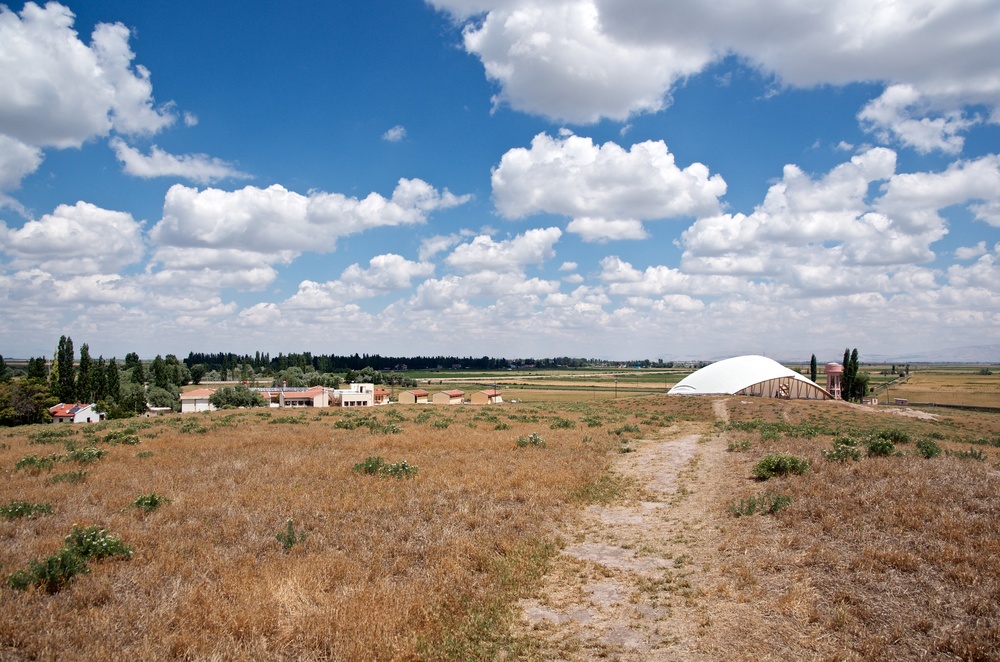  Clouds over the mound looking towards the North Area and the Dig House 