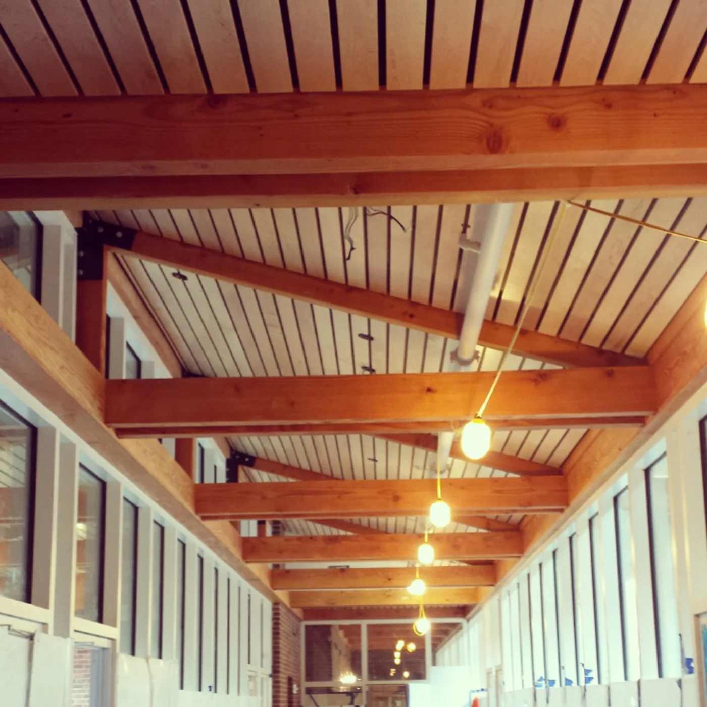Wood Ceilings -- Hardwood doesn’t just have to go on the floors. With the help of Rulon International , Ozburn-Hessey can make all your ceiling installation dreams come true, with hardwood ceiling tiles. Take Vanderbilt University's Kissam Hall for example. 