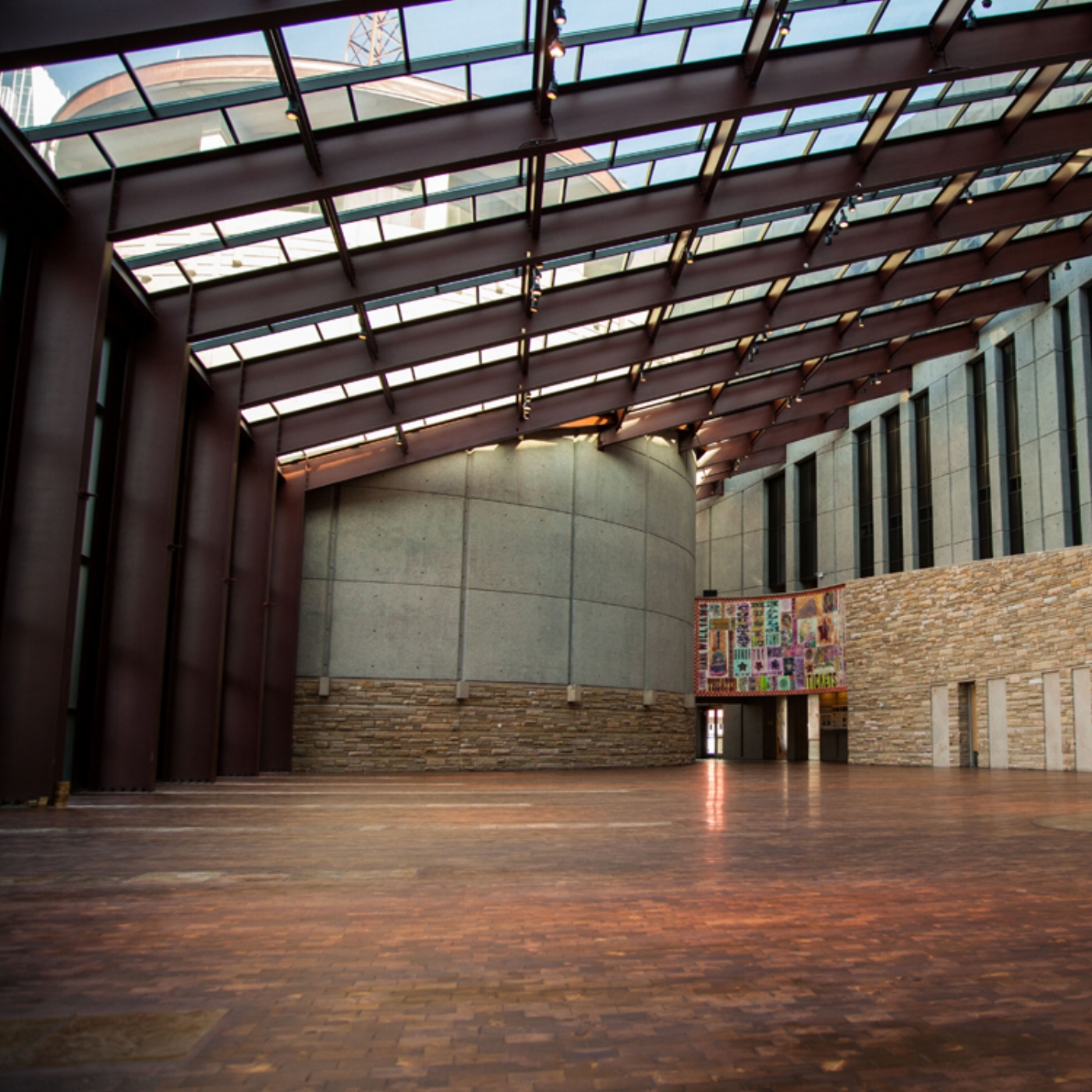 Commercial Hardwood -- The Country Music Hall of Fame doesn’t just stick to the classics! It also honors what is unique. This floor installation was done with sand and finish end pine blocks and finished with Woca Oil.