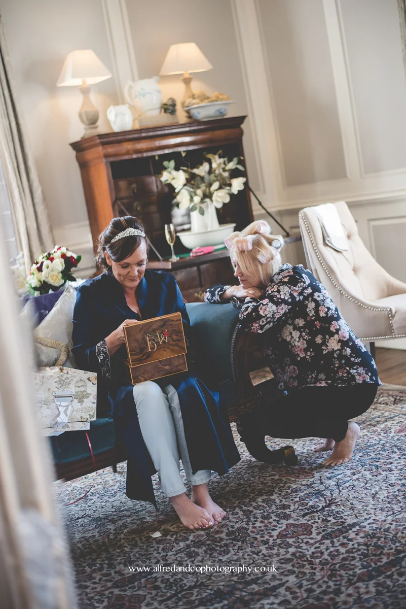 bride opening presents