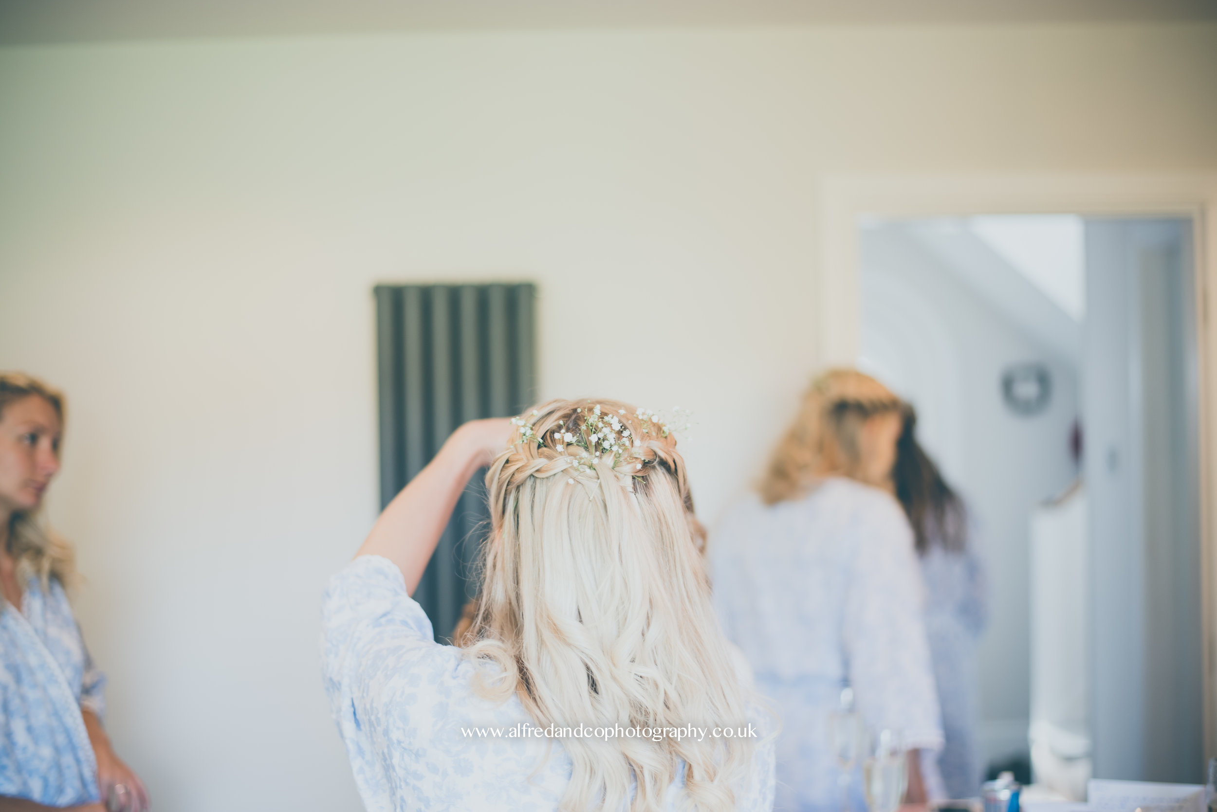 Bridal preperations before wedding in Harrogate