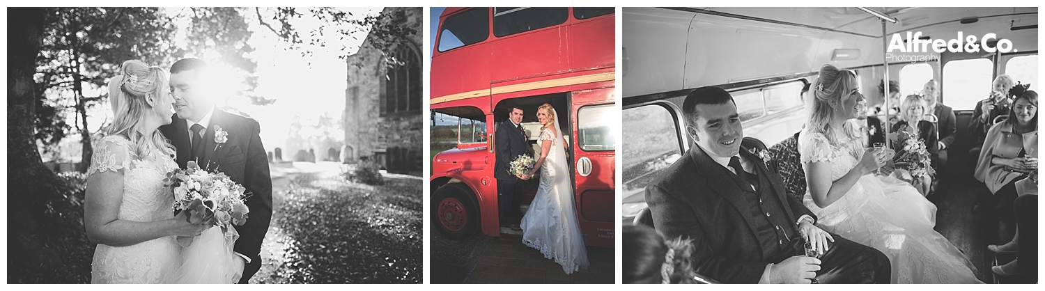 lancashire heritage red wedding bus