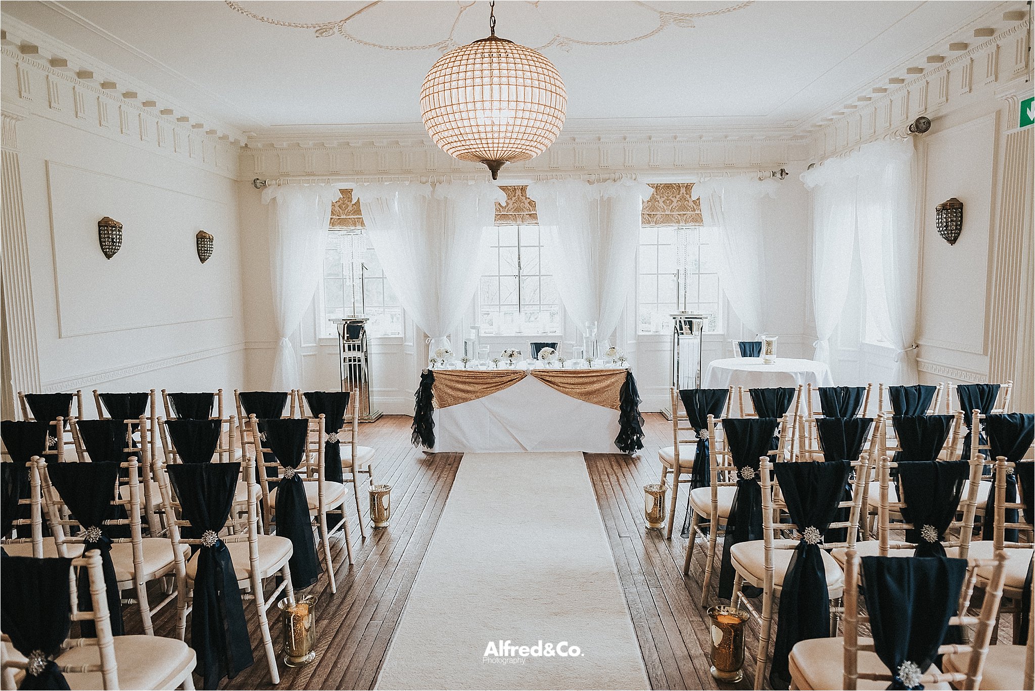 ceremony room at eaves hall in clitheroe