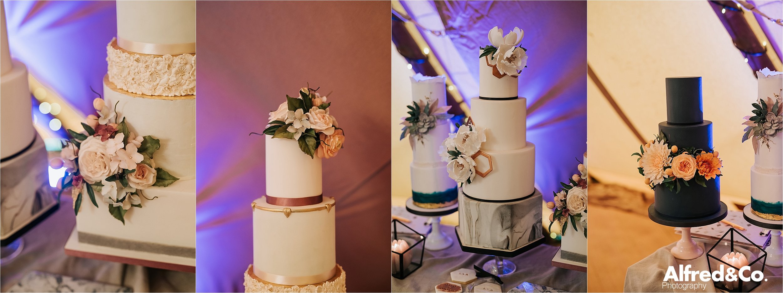 Wedding Cakes in tipi in cheshire 
