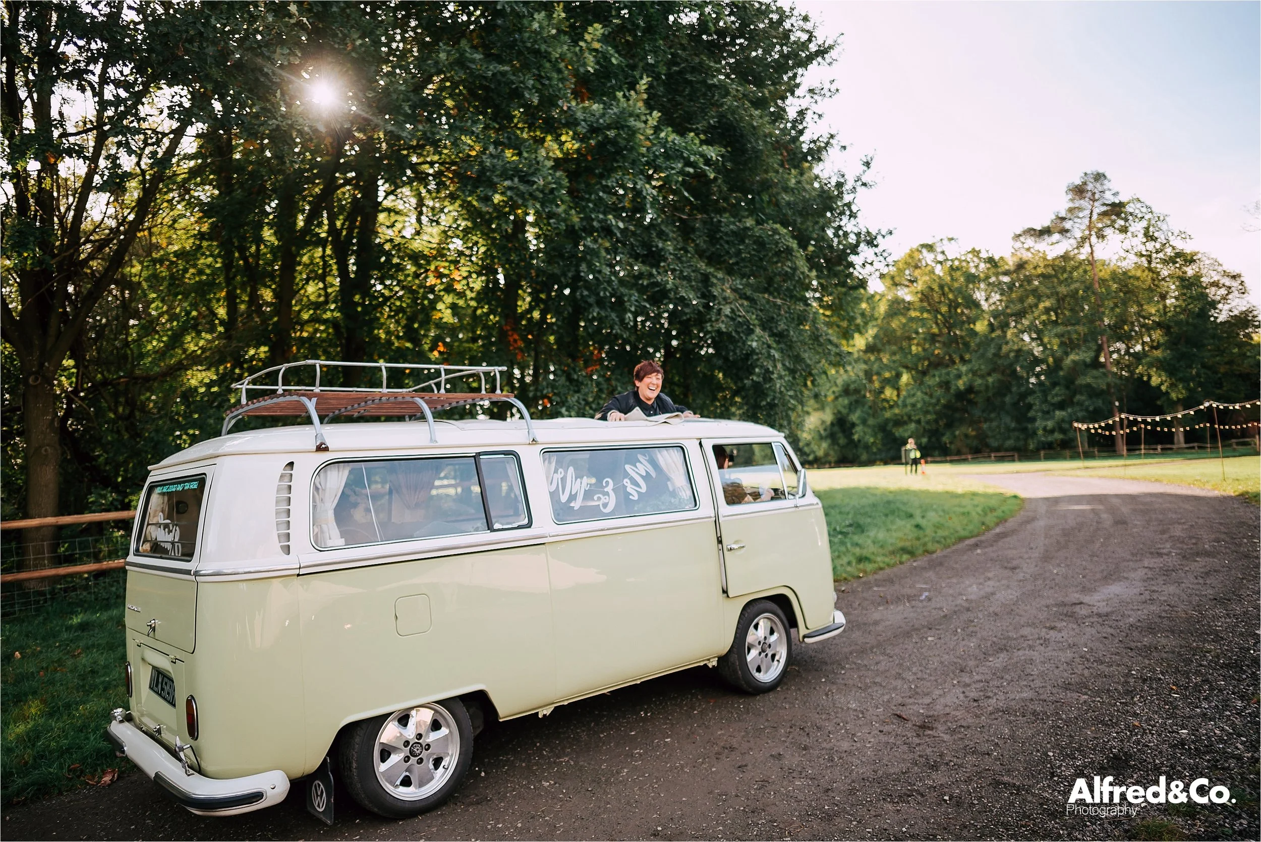 vw camper van - wedding transportation