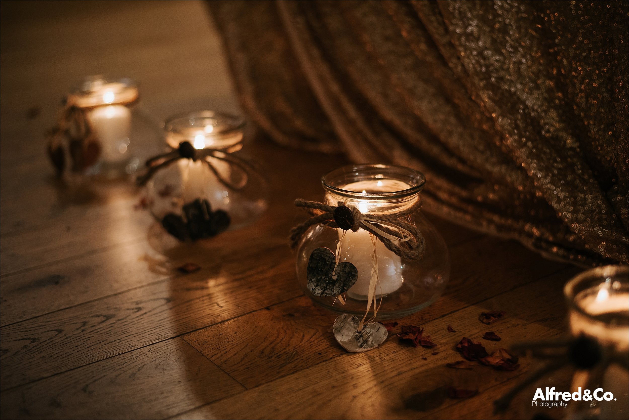 Gorgeous candlelit wedding at beeston manor 