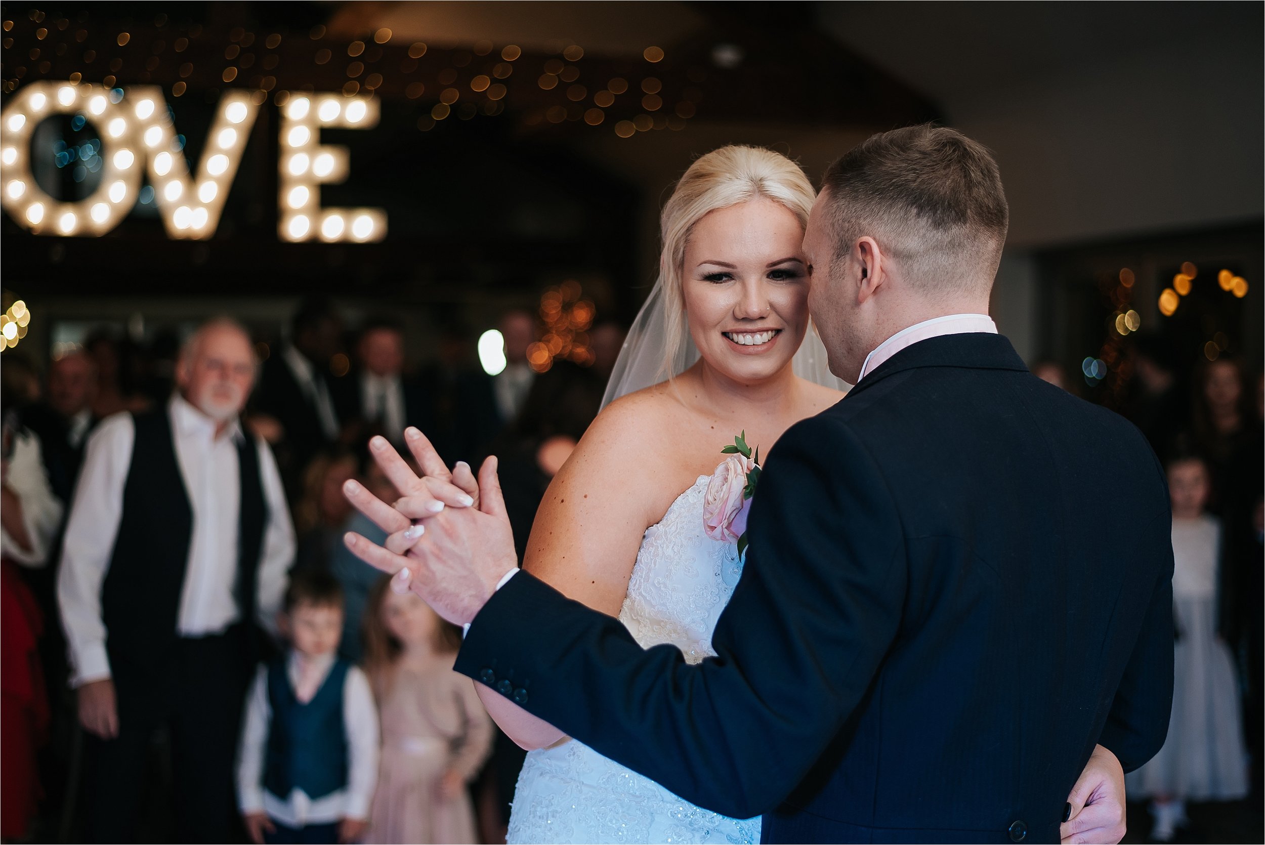 bride and groom enjoy first dance