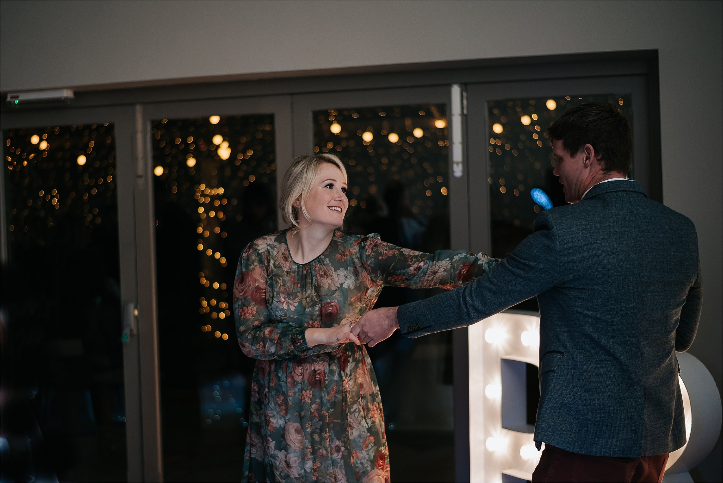 couple dancing at wedding reception 