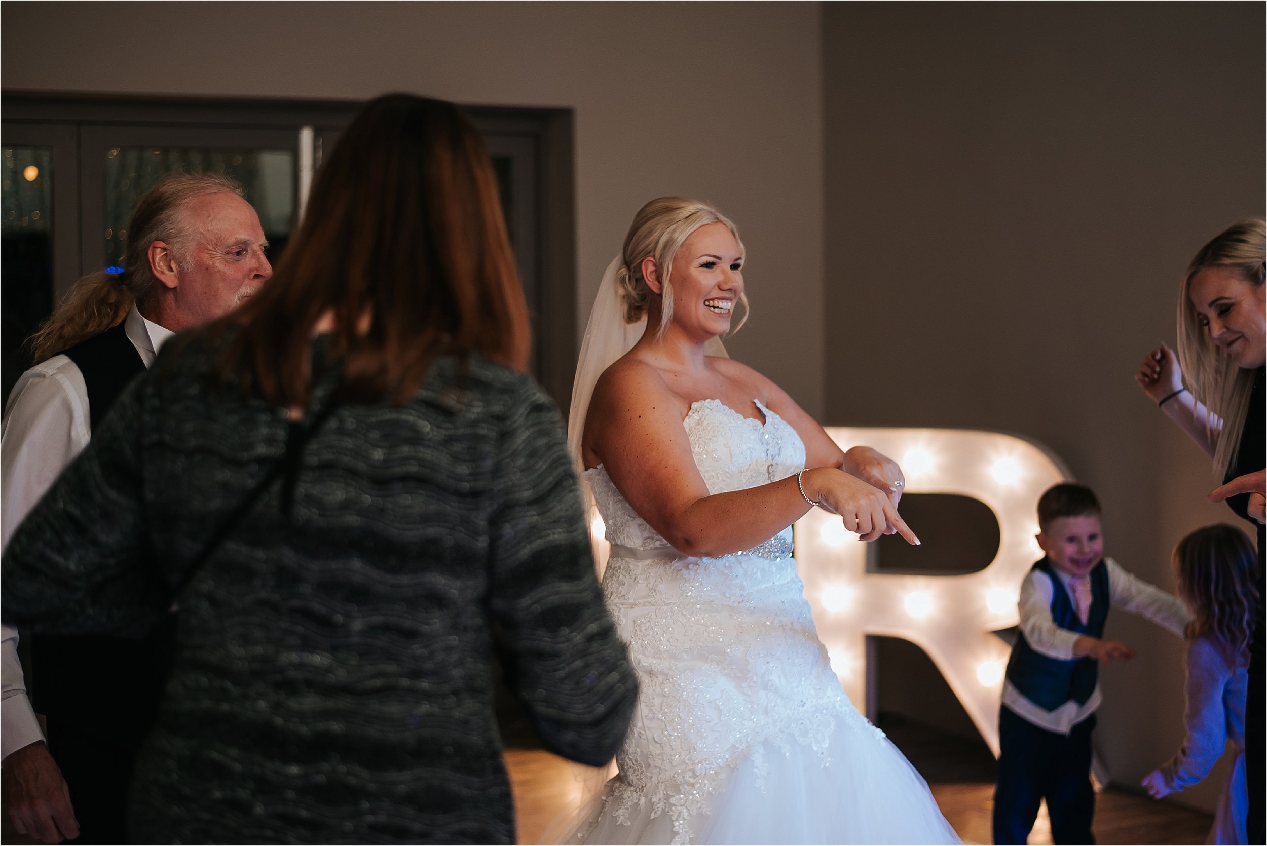 bride dancing at wedding 