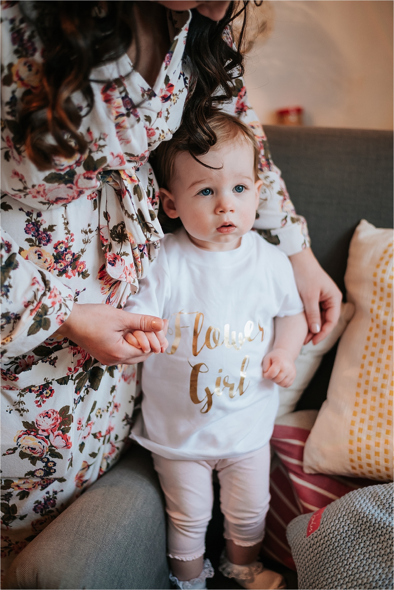 flower girl in cute flower girl tshirt