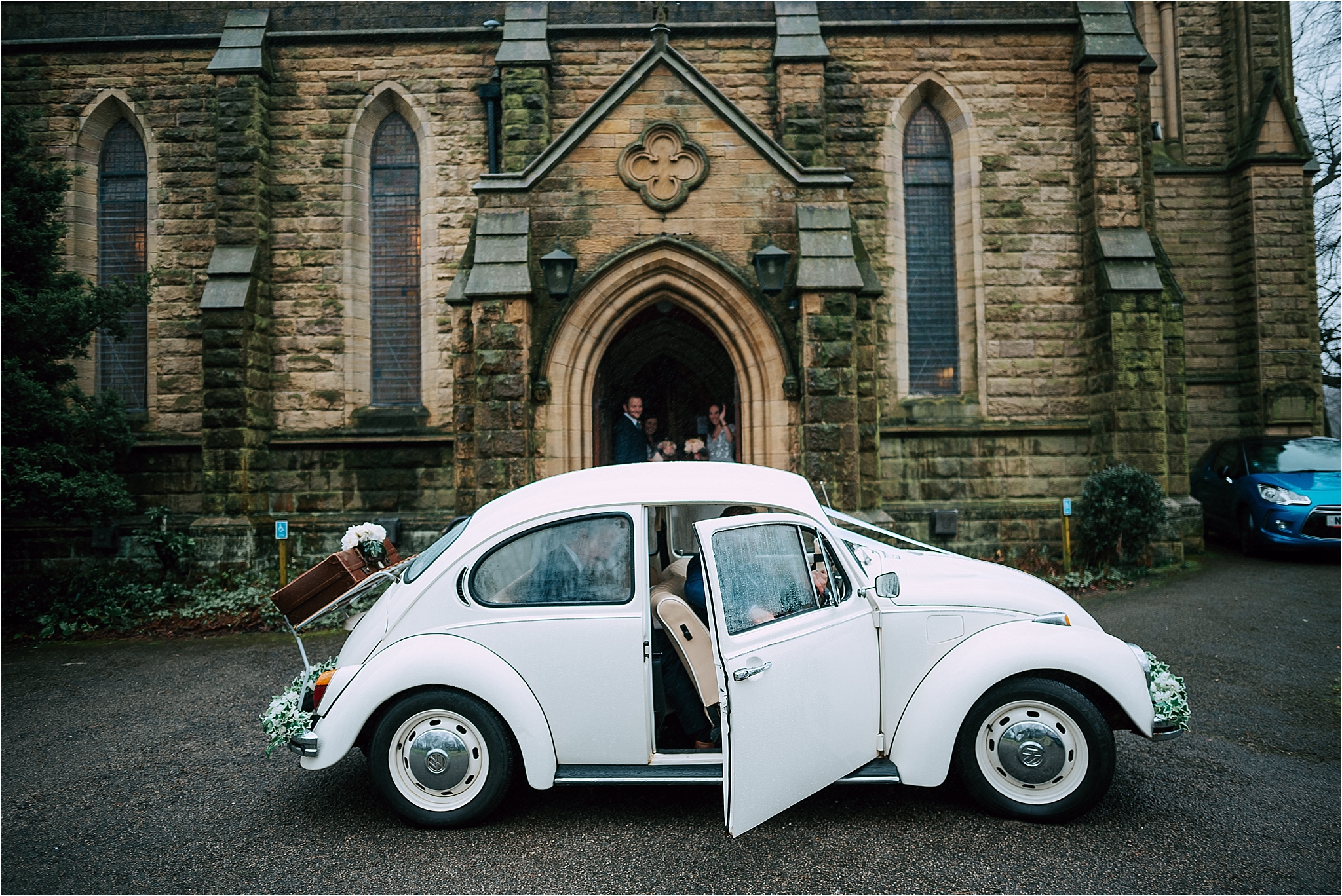 vw beetle for wedding in lancashire