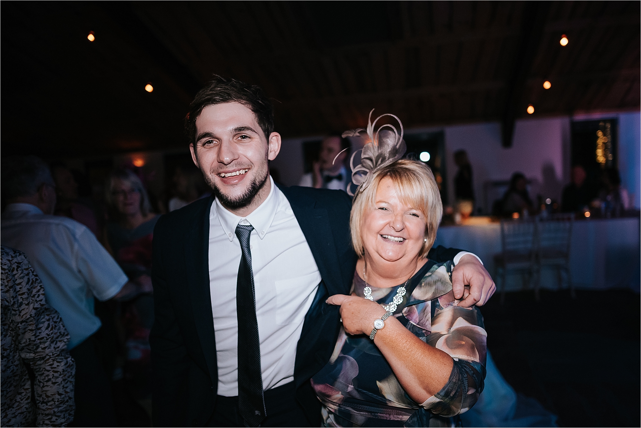 wedding party at owen house wedding barn, cheshire