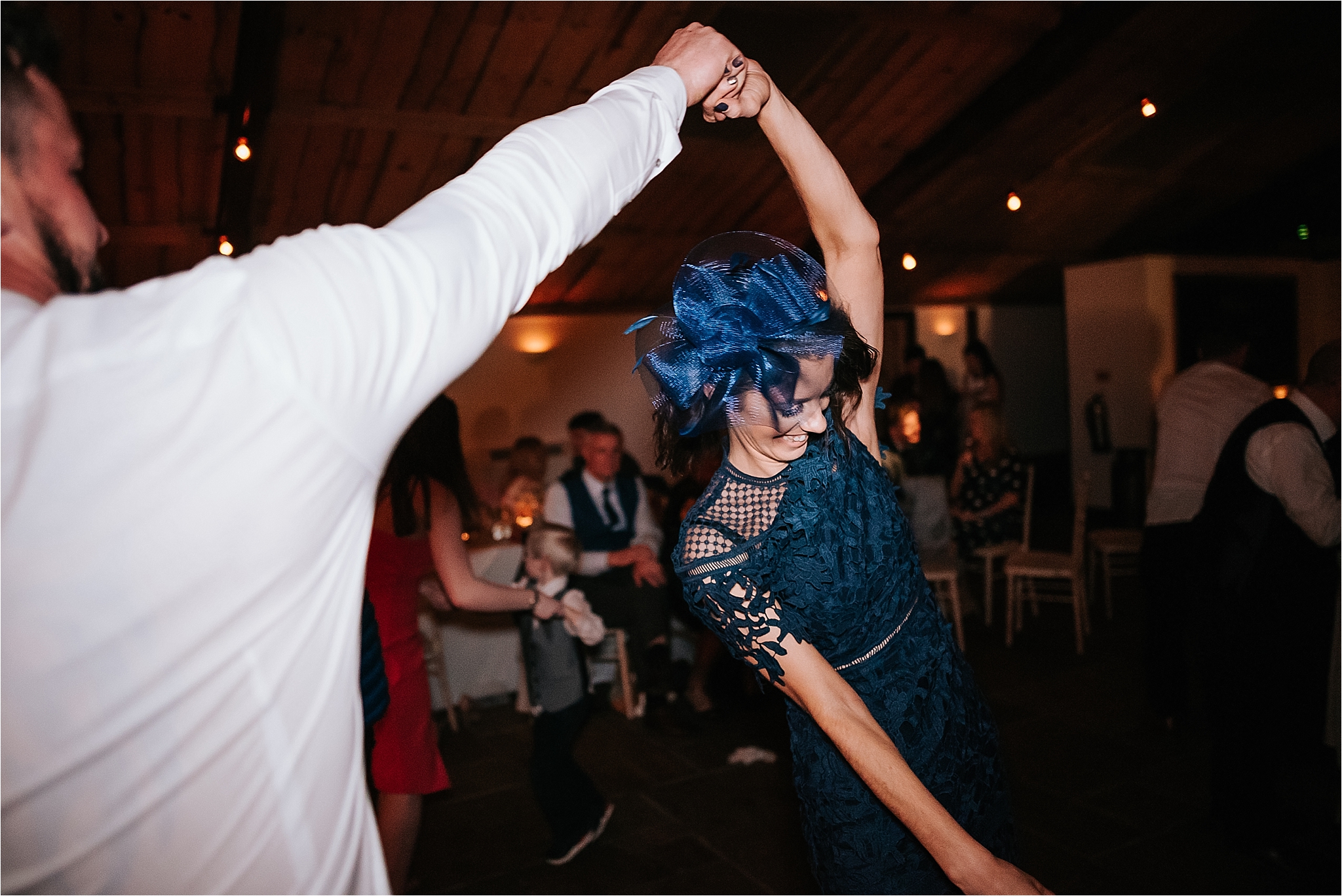 wedding party at owen house wedding barn, cheshire