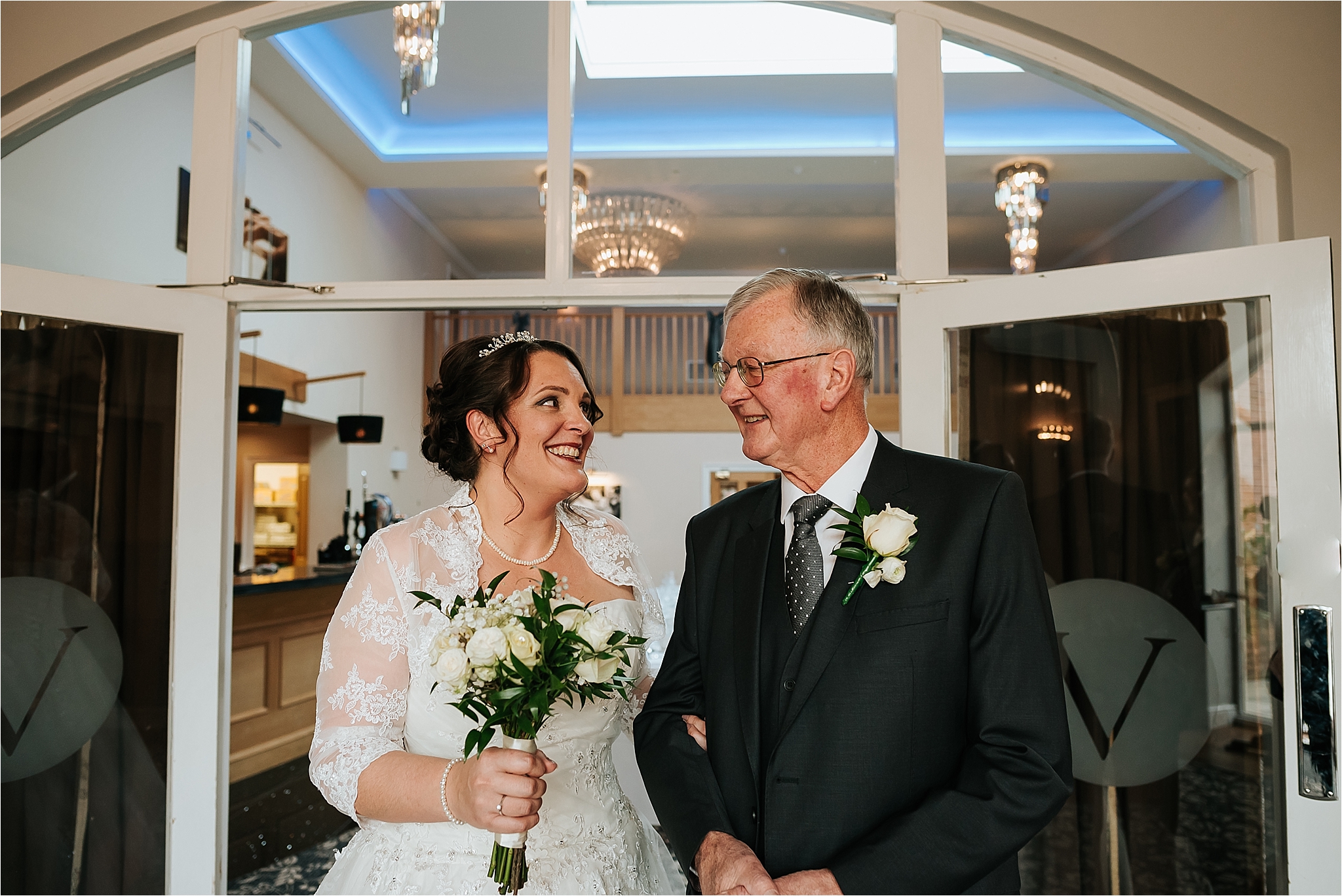 bride and her dad at wedding