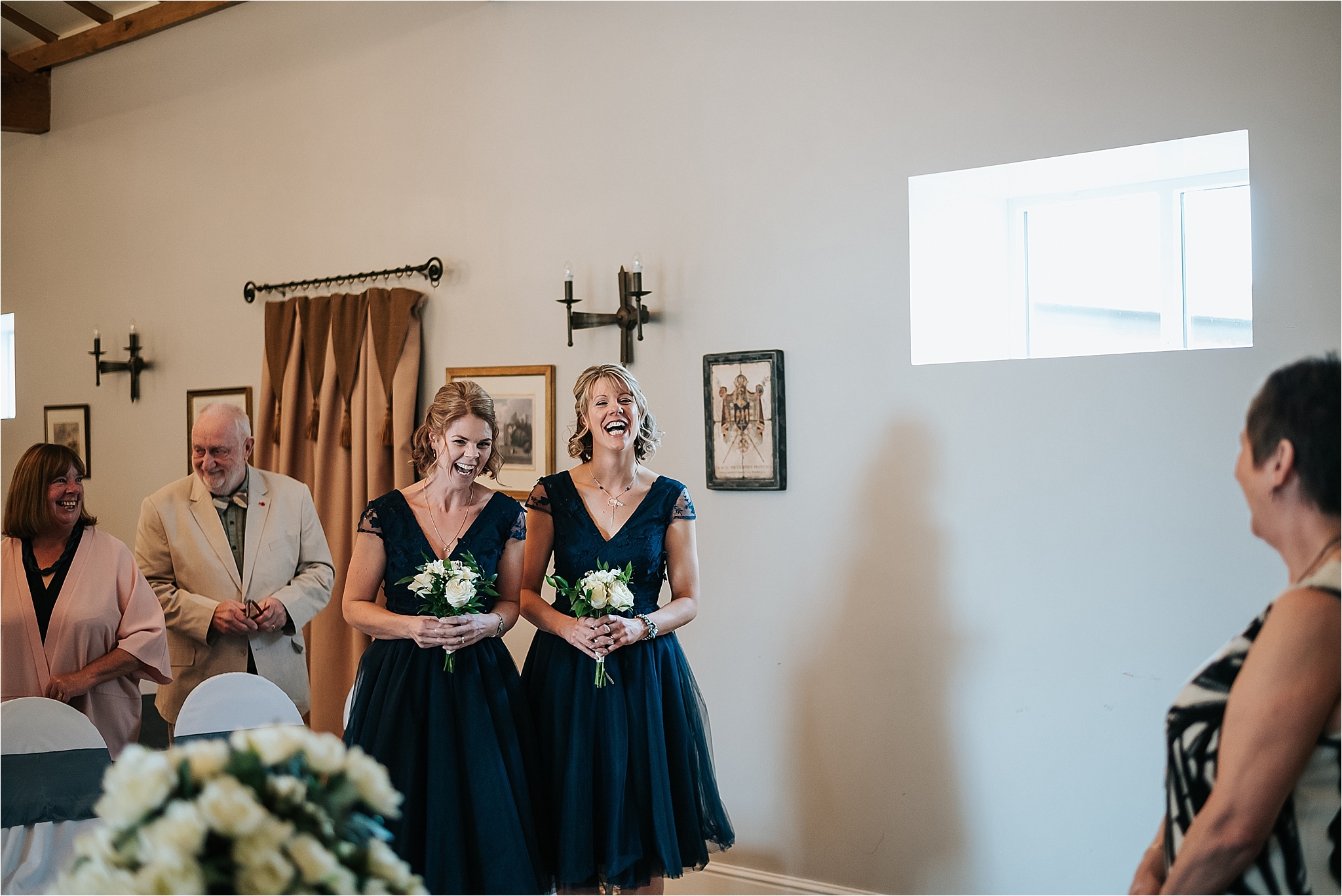 bridesmaids during the wedding ceremony 