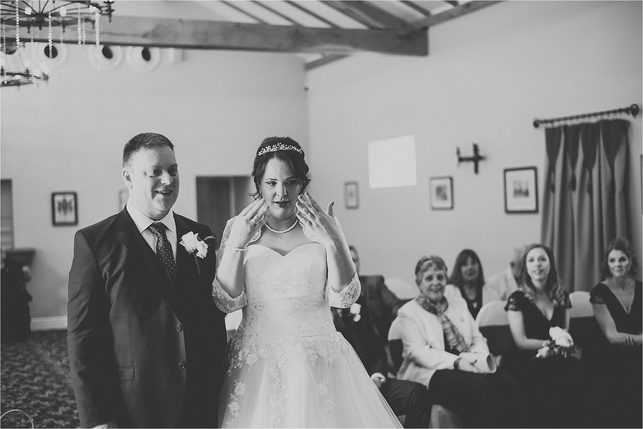 couple at wedding near lytham st annes