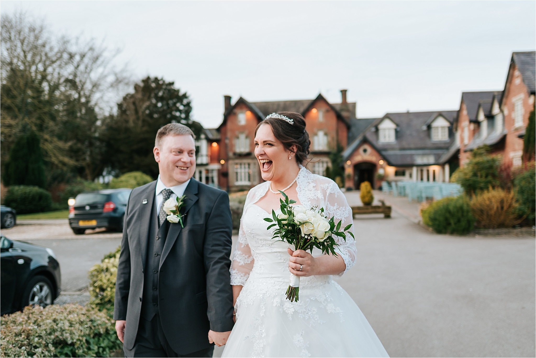 newly married bride and groom