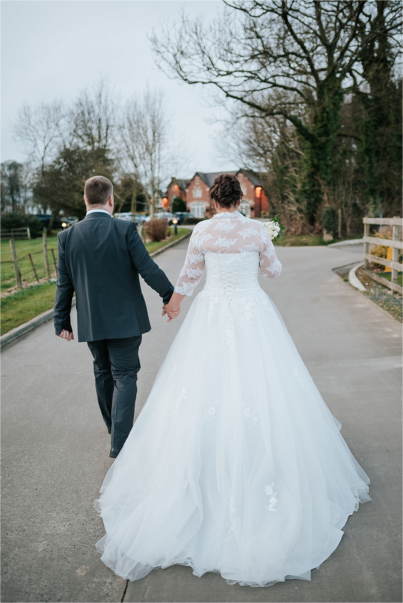 back of the brides dress