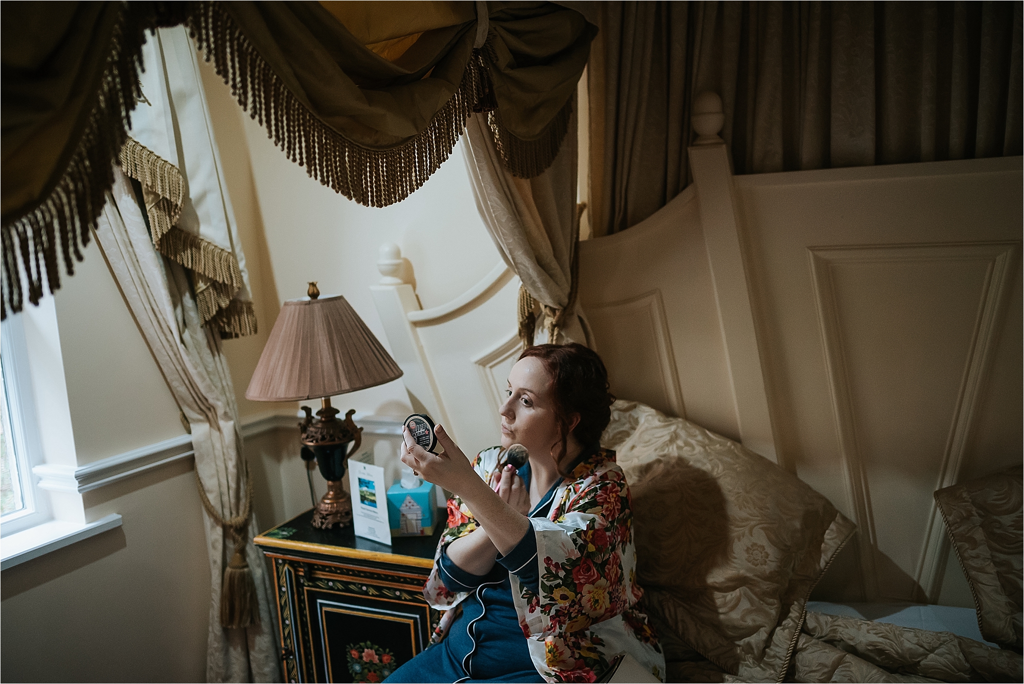 bride gets ready for wedding at grange hotel 