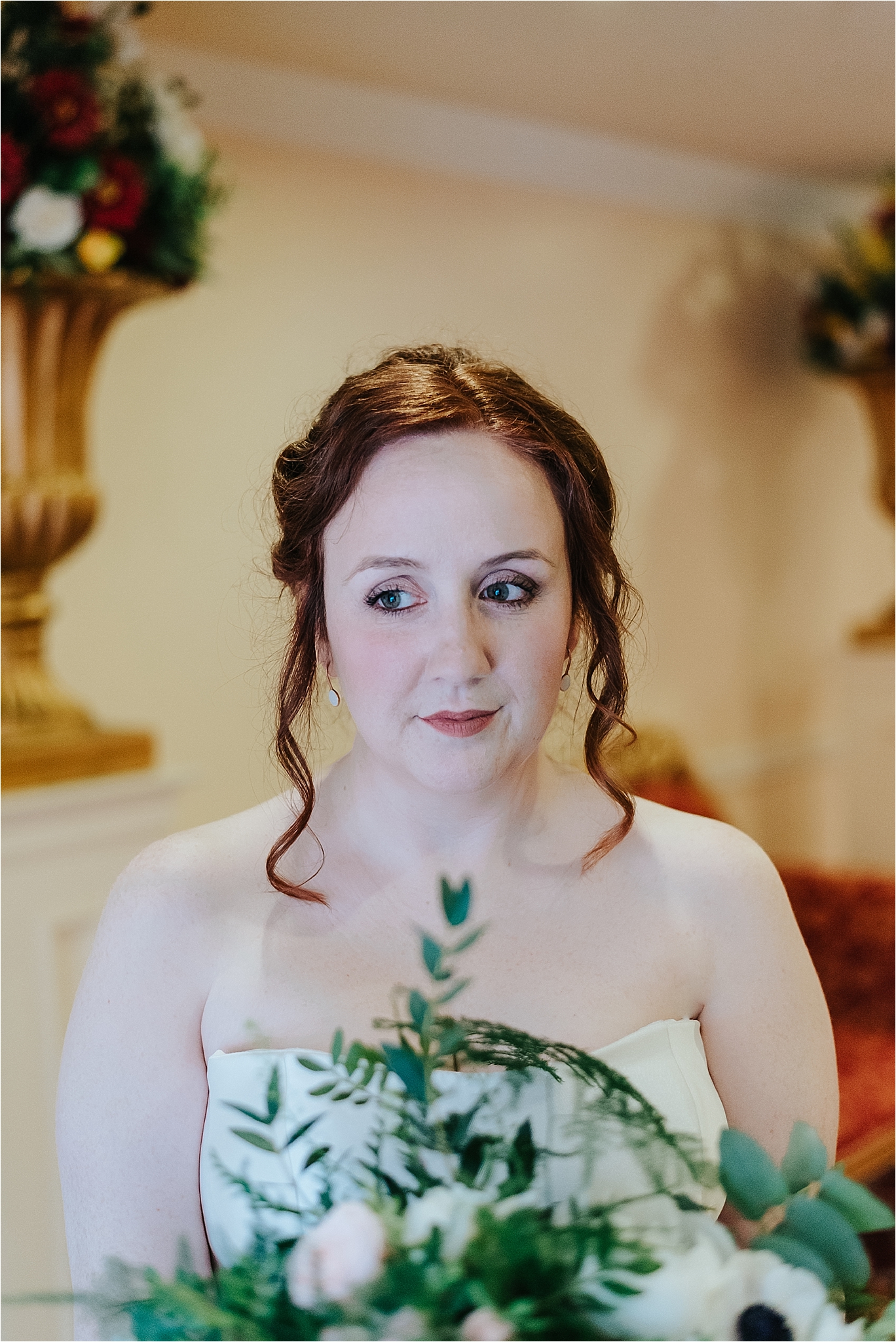 beautiful bride with red hair 