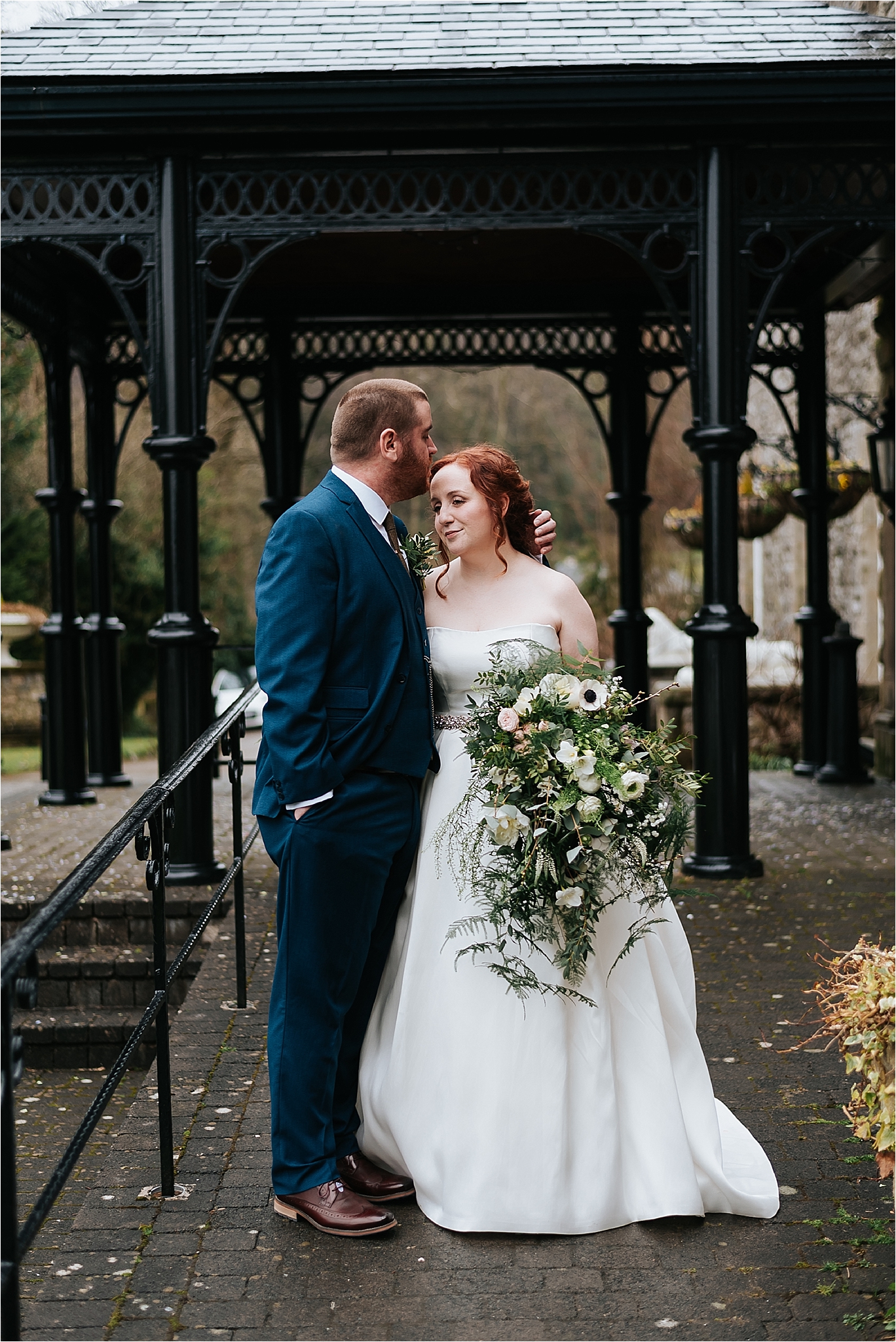 wedding portrait of bride and groom together