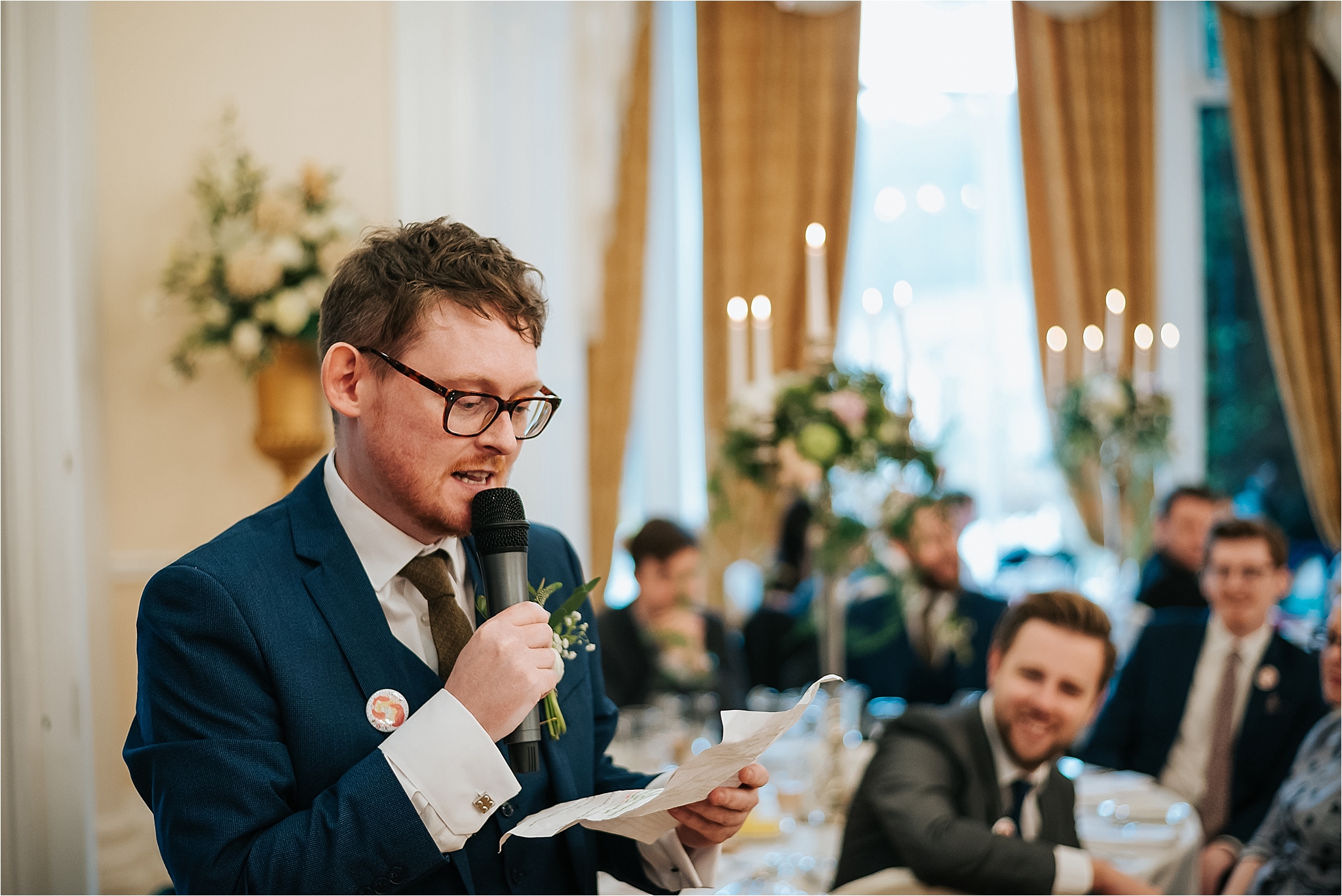 best man does wedding speech 