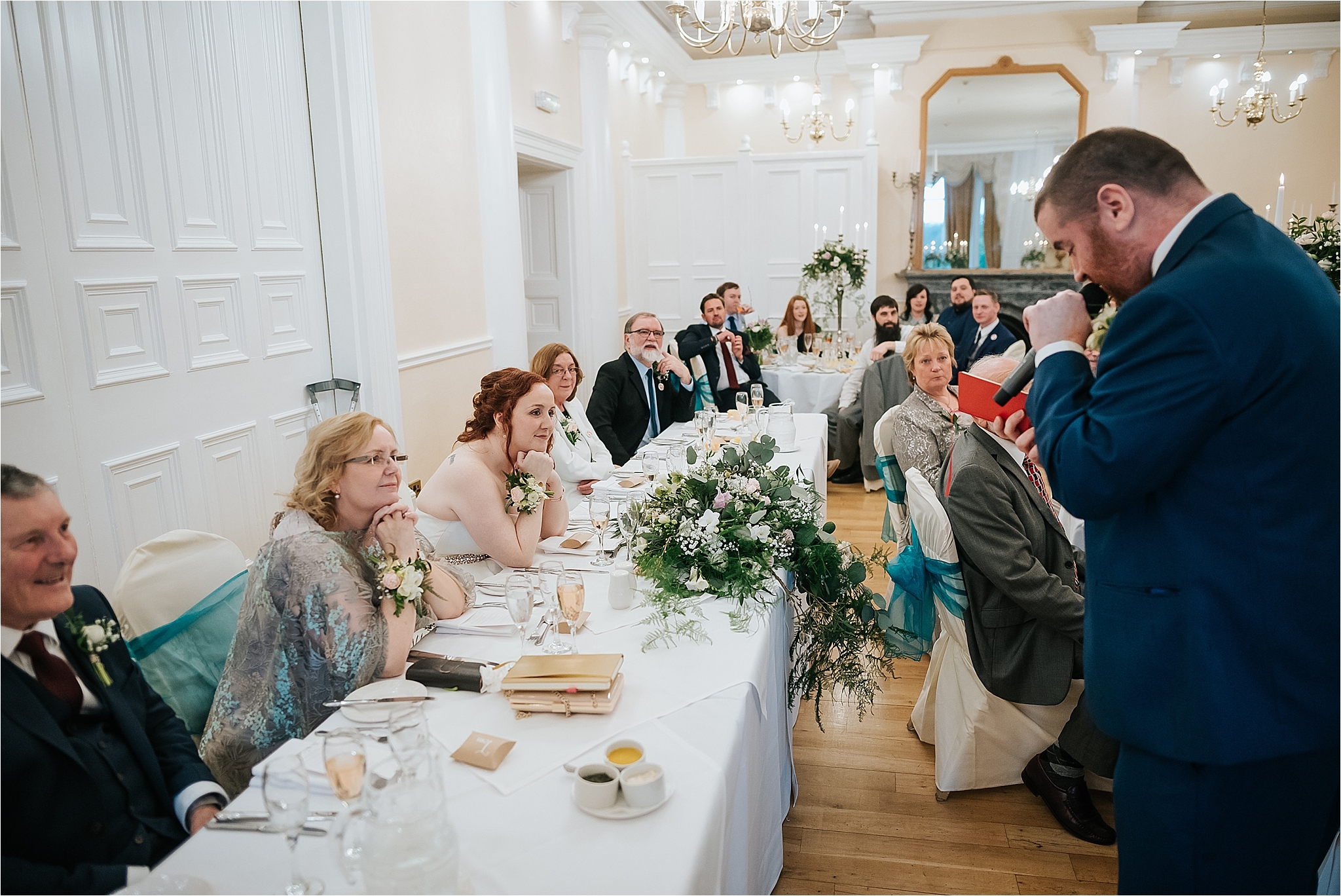 groom does wedding speech