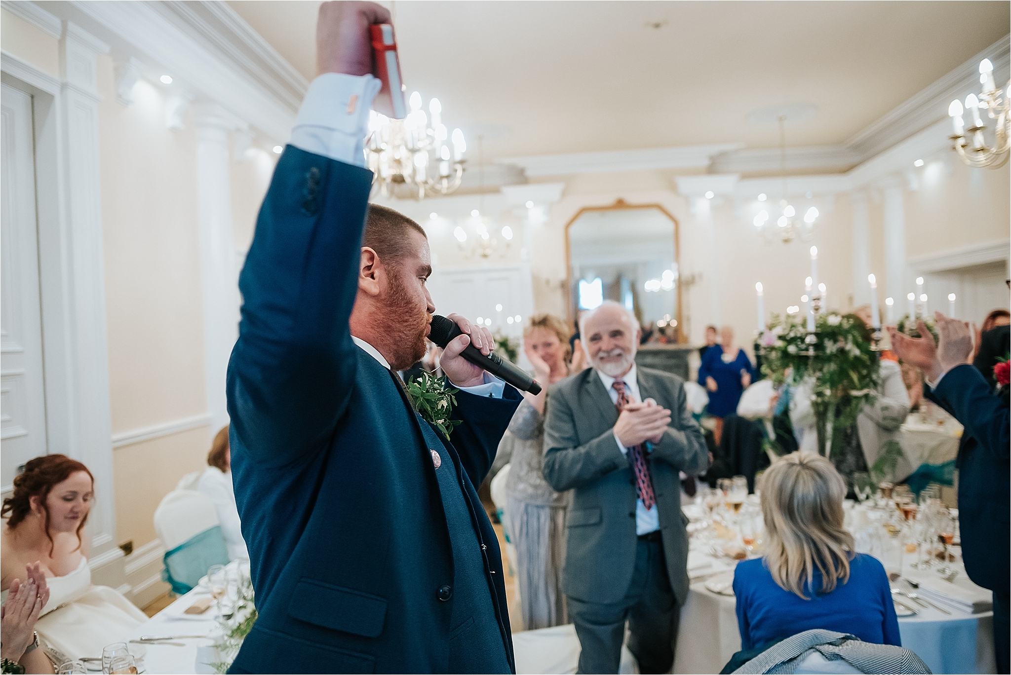 best man reads poem to new wife