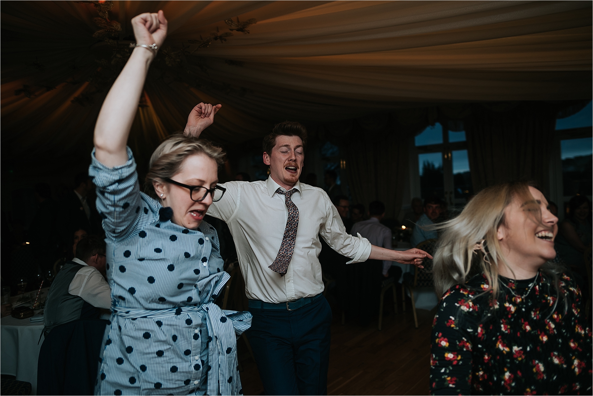 people dancing at wedding 