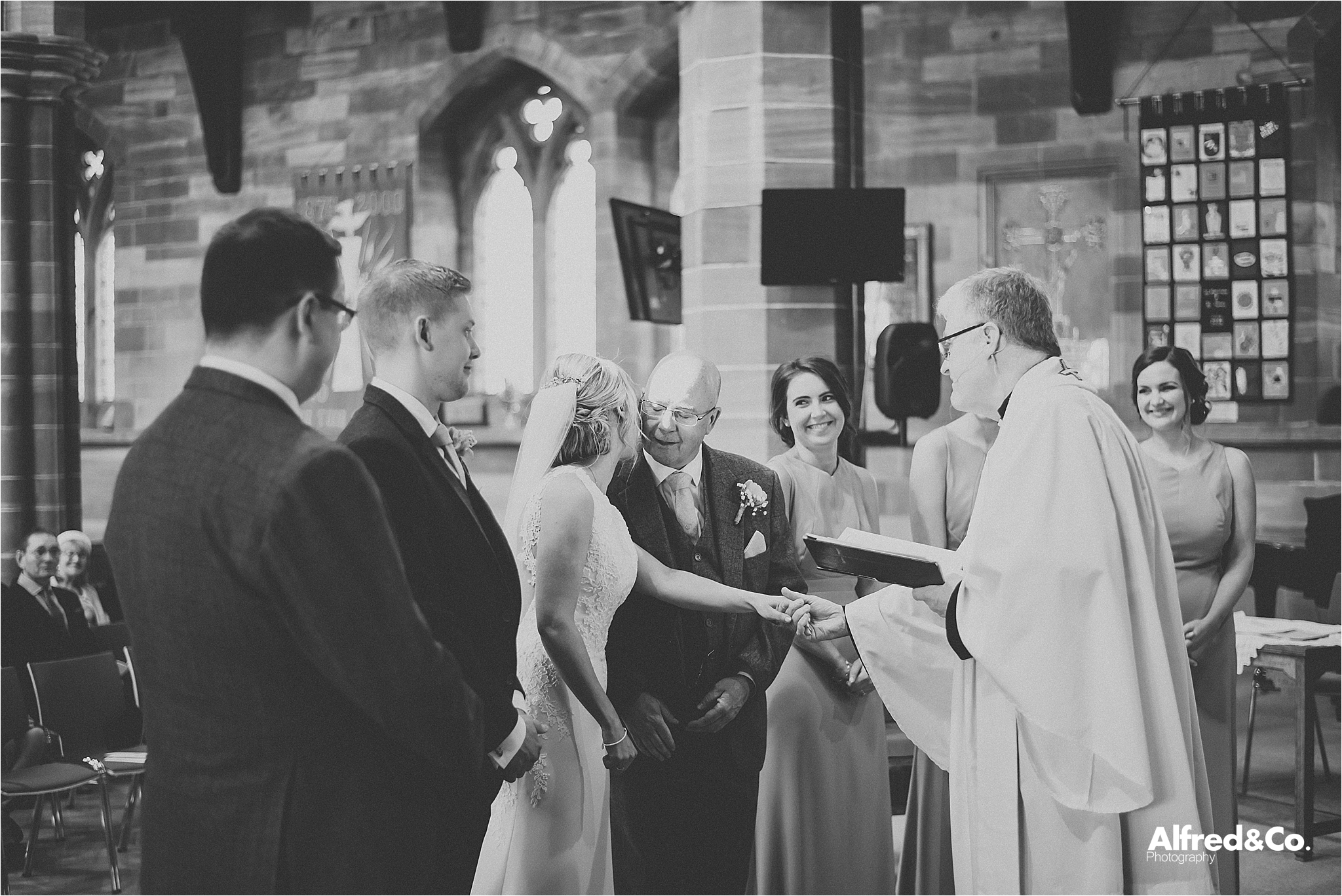 bride and groom in lancashire