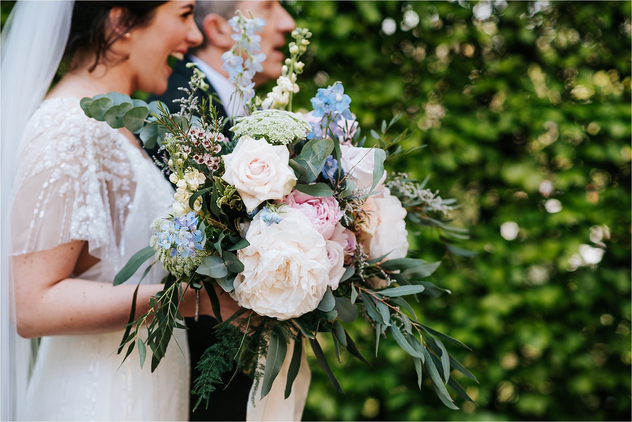 quirky flowers by bluebells and daisies 