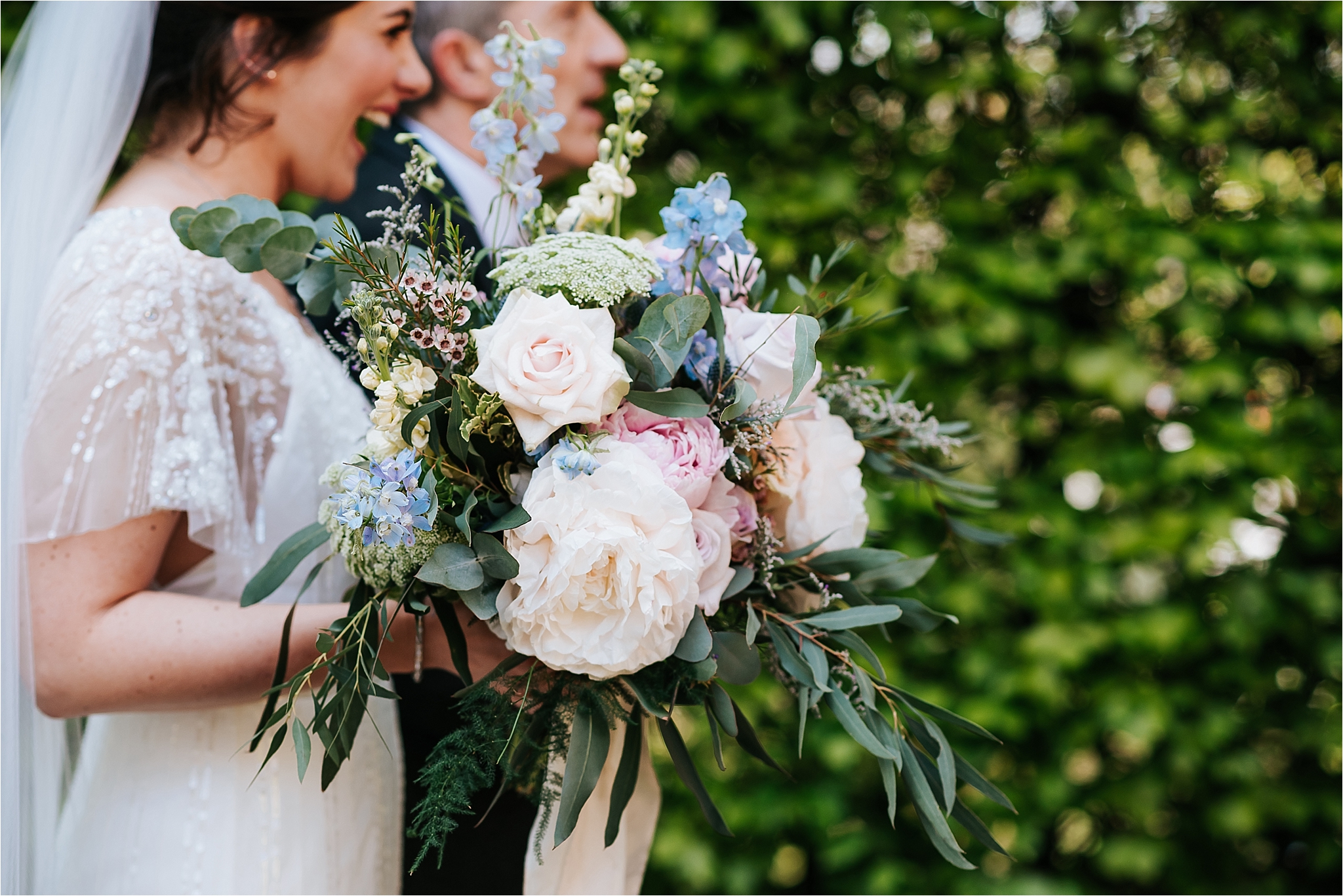 quirky flowers by bluebells and daisies