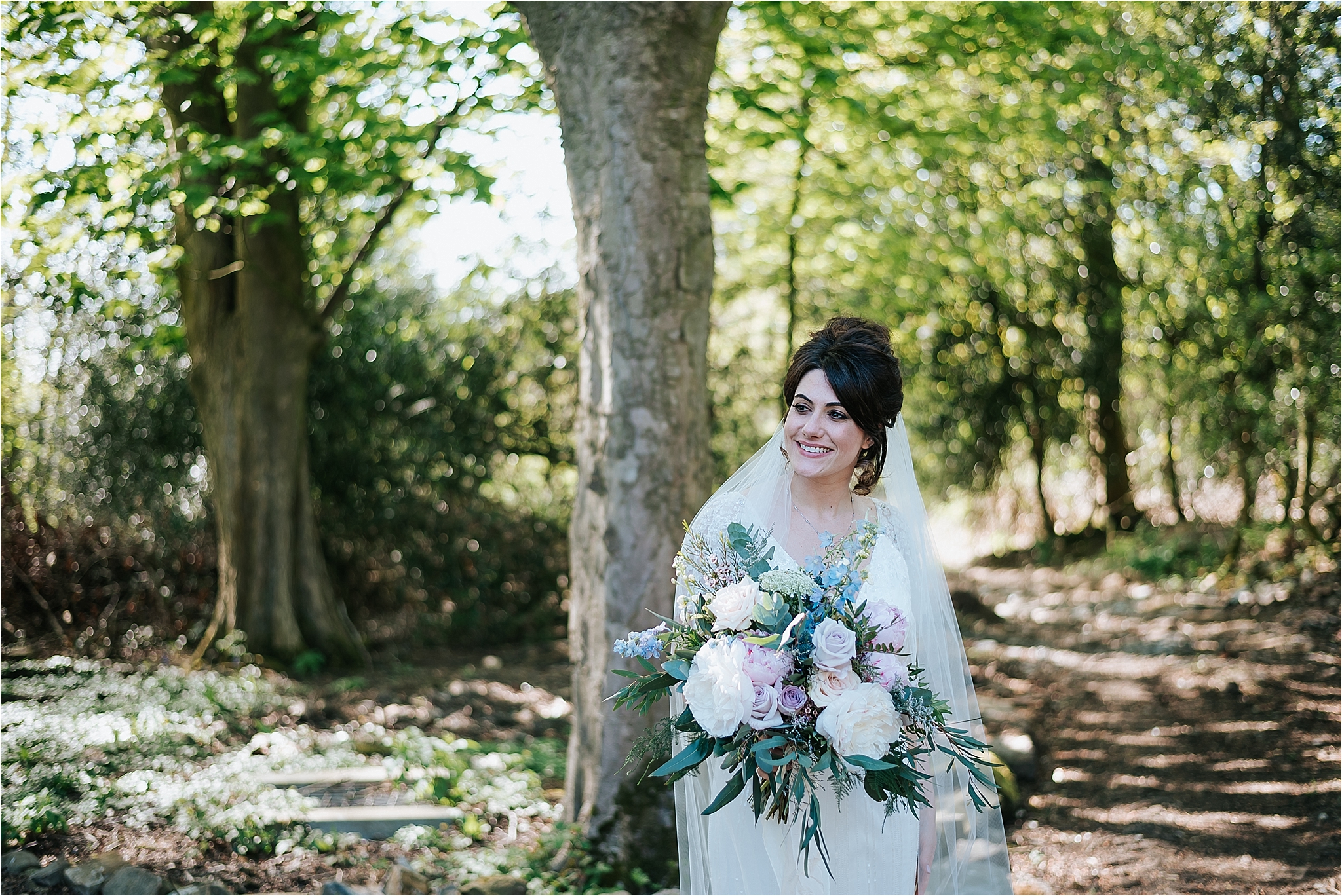 stunning bride in outdoor location