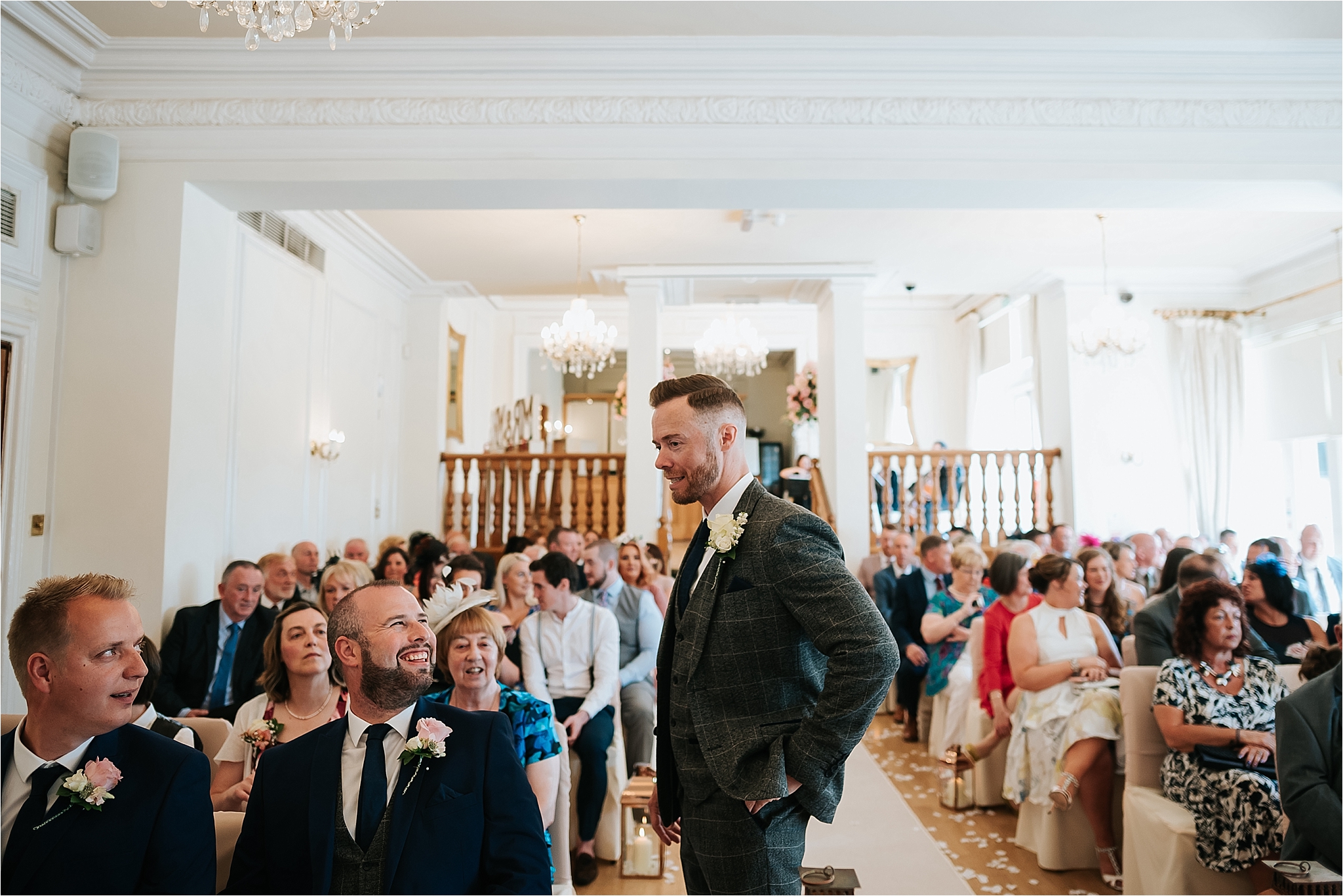 groom waits for bride