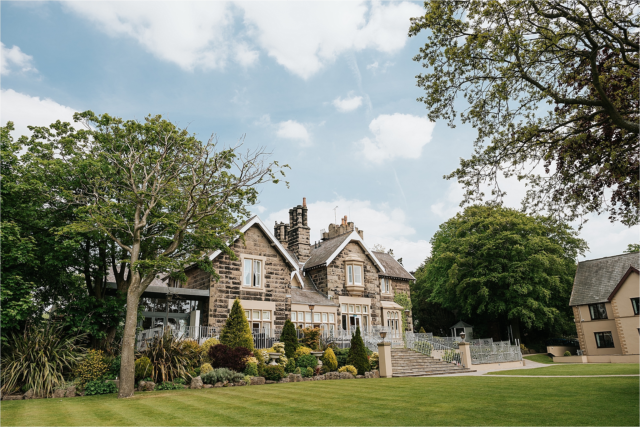 external view of west tower wedding venue