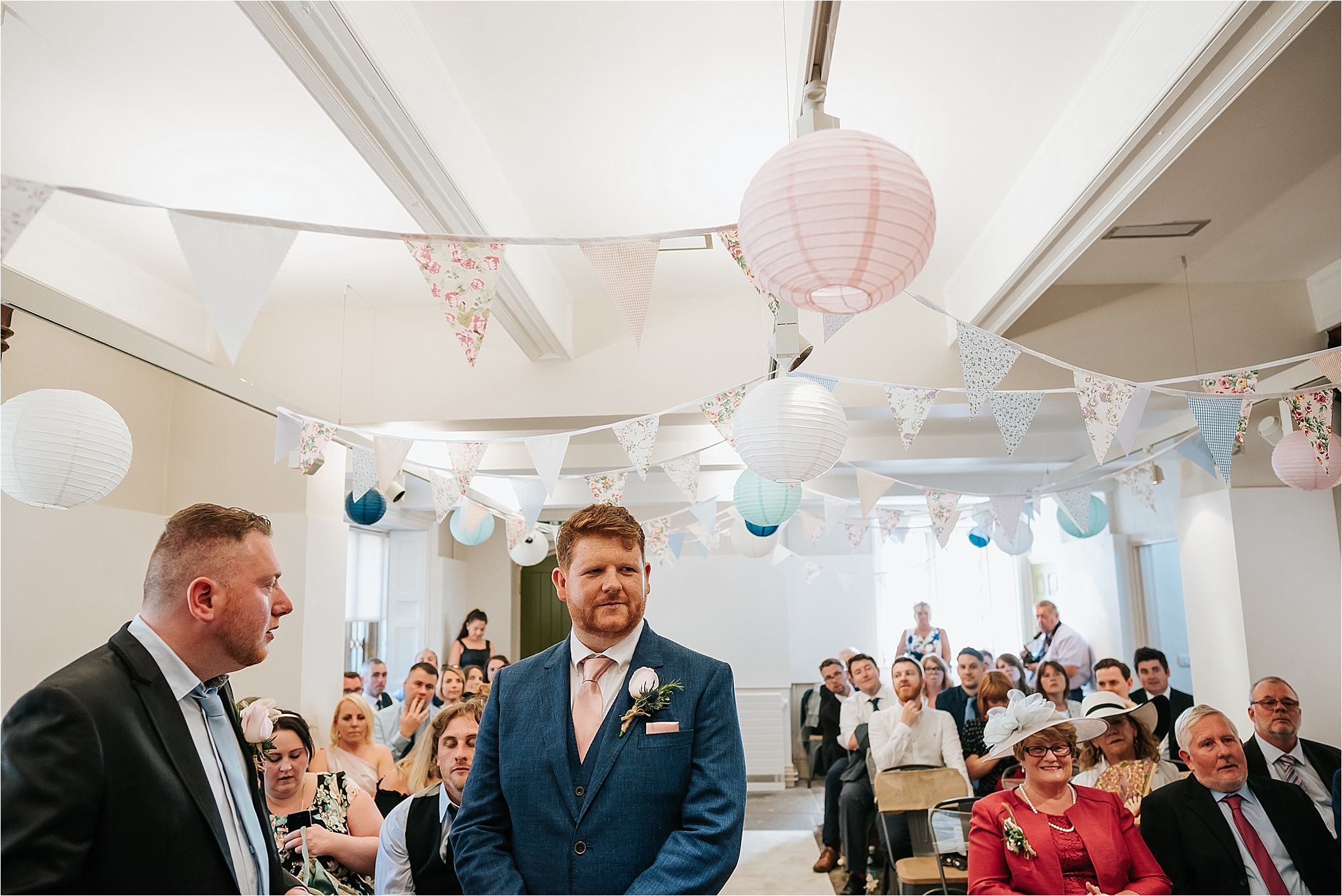 Wedding inside the stewards gallery at clitheroe castle