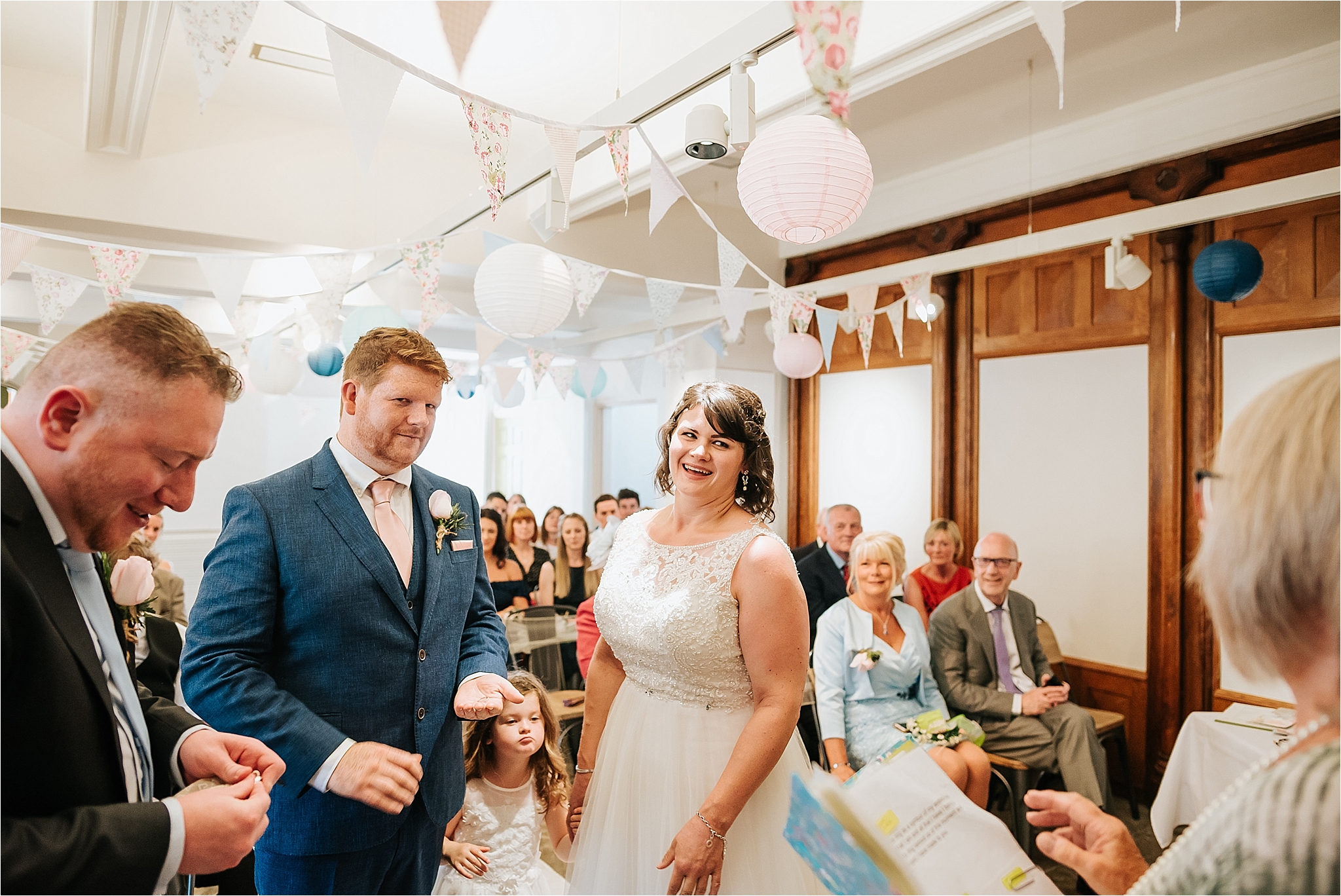 Wedding ceremony at clitheroe castle