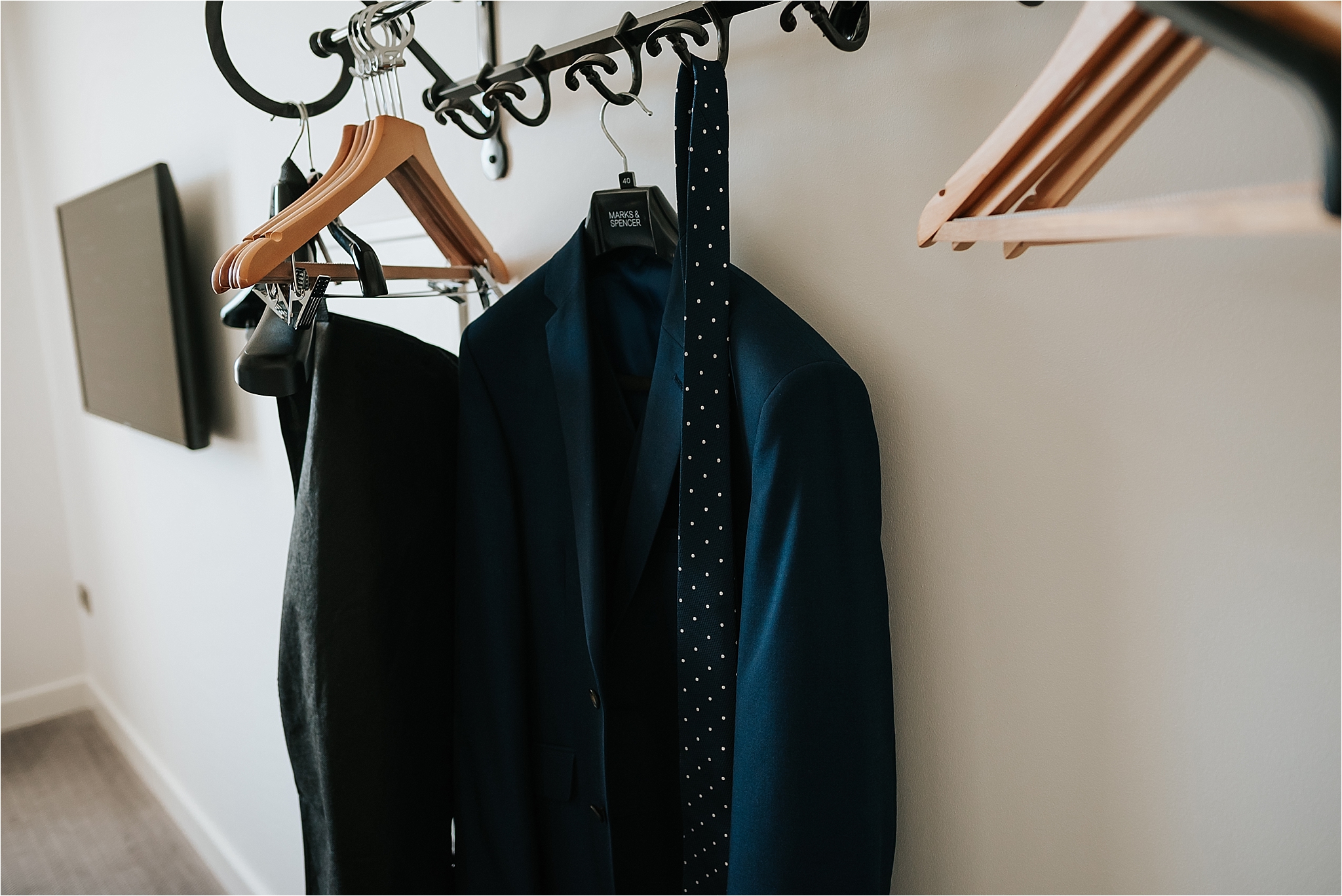 Grooms suit at holmes mill wedding 