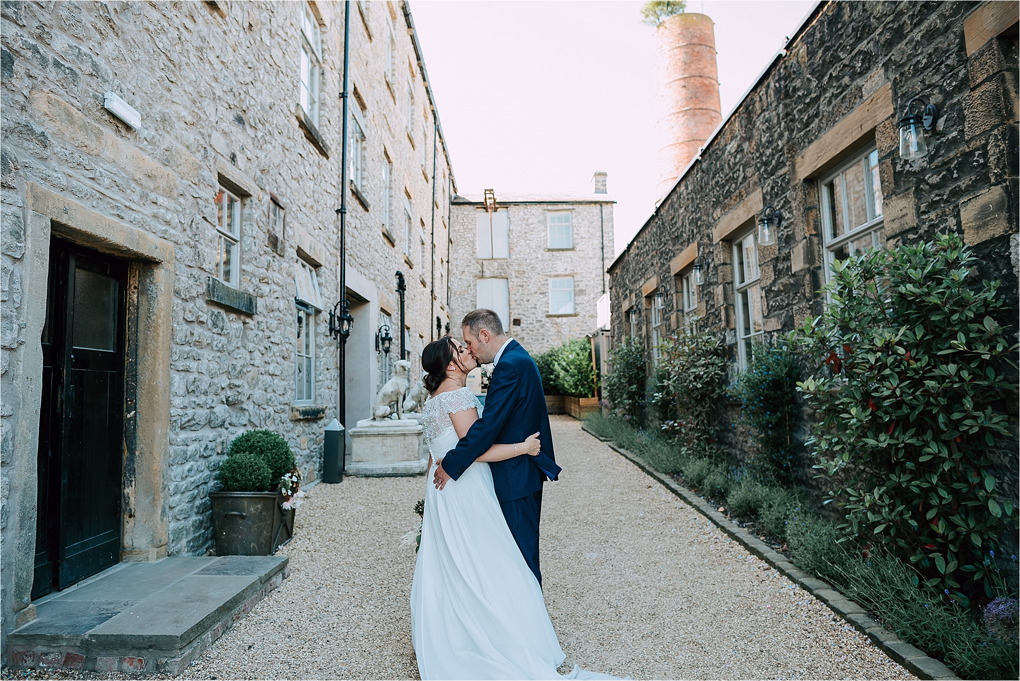 Bride and Groom at Holmes Mill Wedding