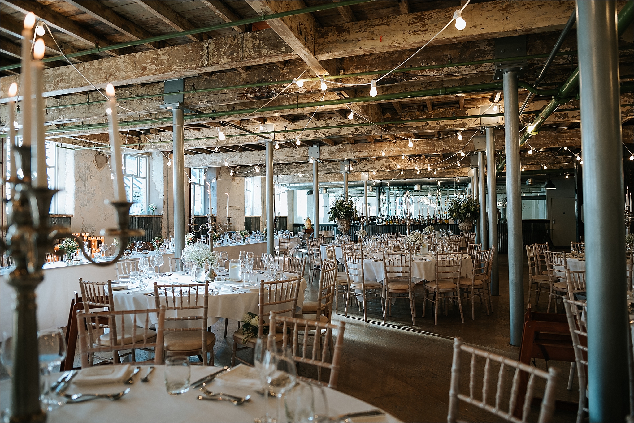 Holmes Mill set up for a wedding 