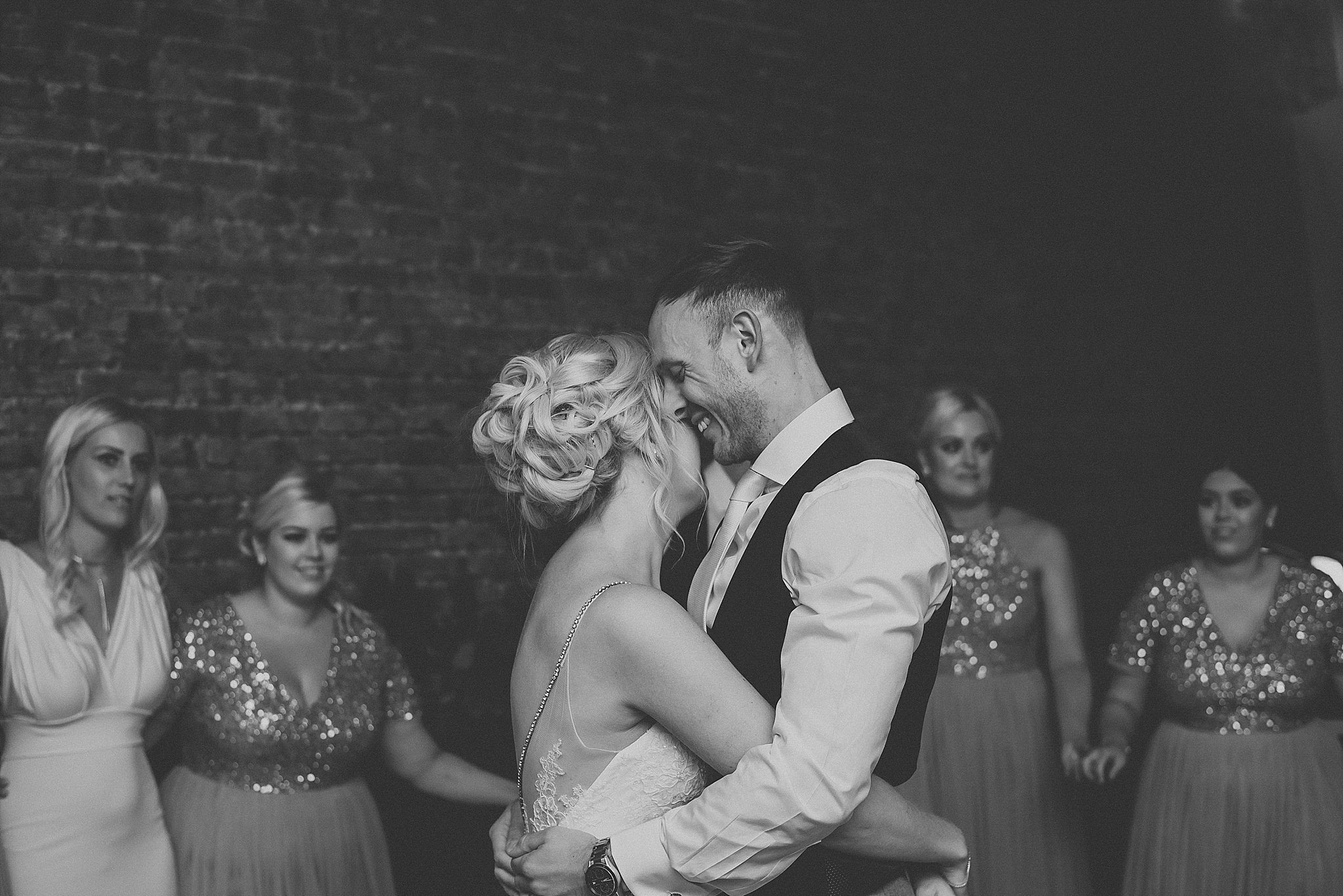 bride and groom dance at fig house wedding