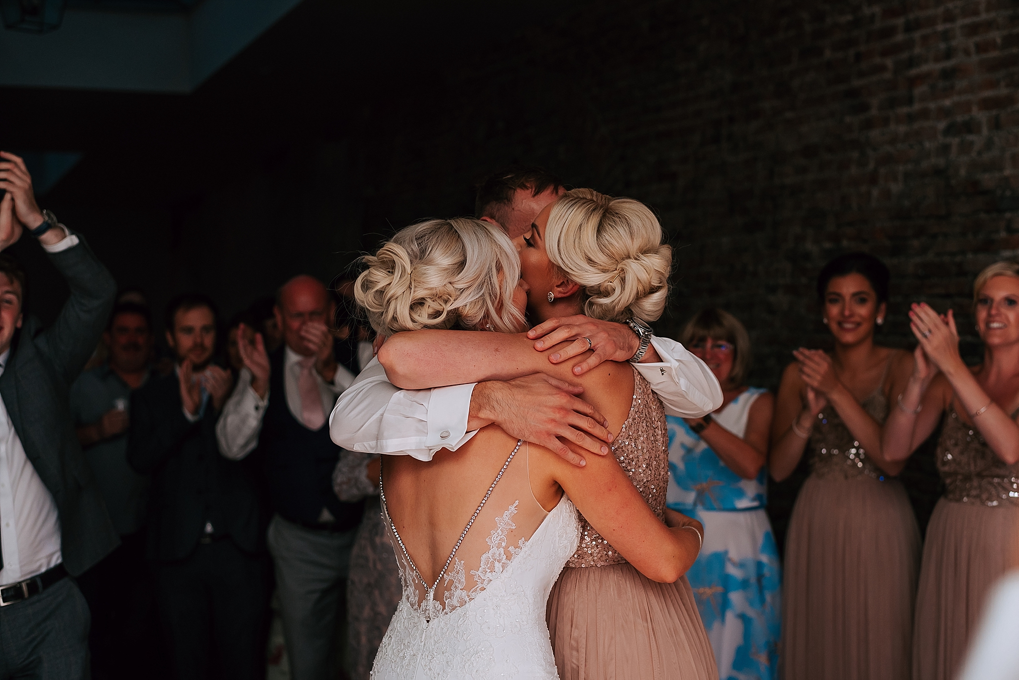 wedding guests dancing