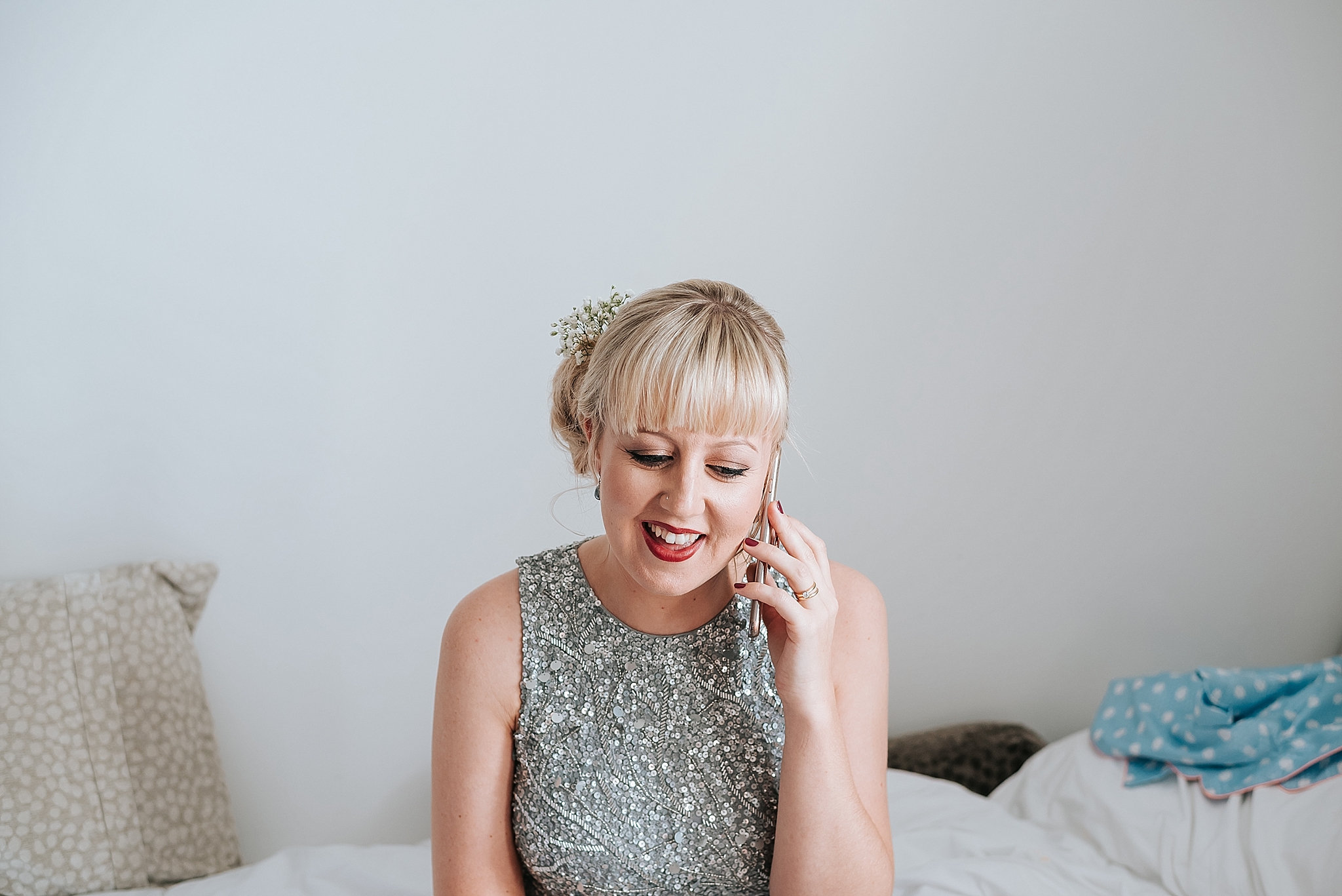bridesmaid before wedding at the grand 22, st annes